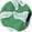 Square neck elasticated Detail, GREEN, S