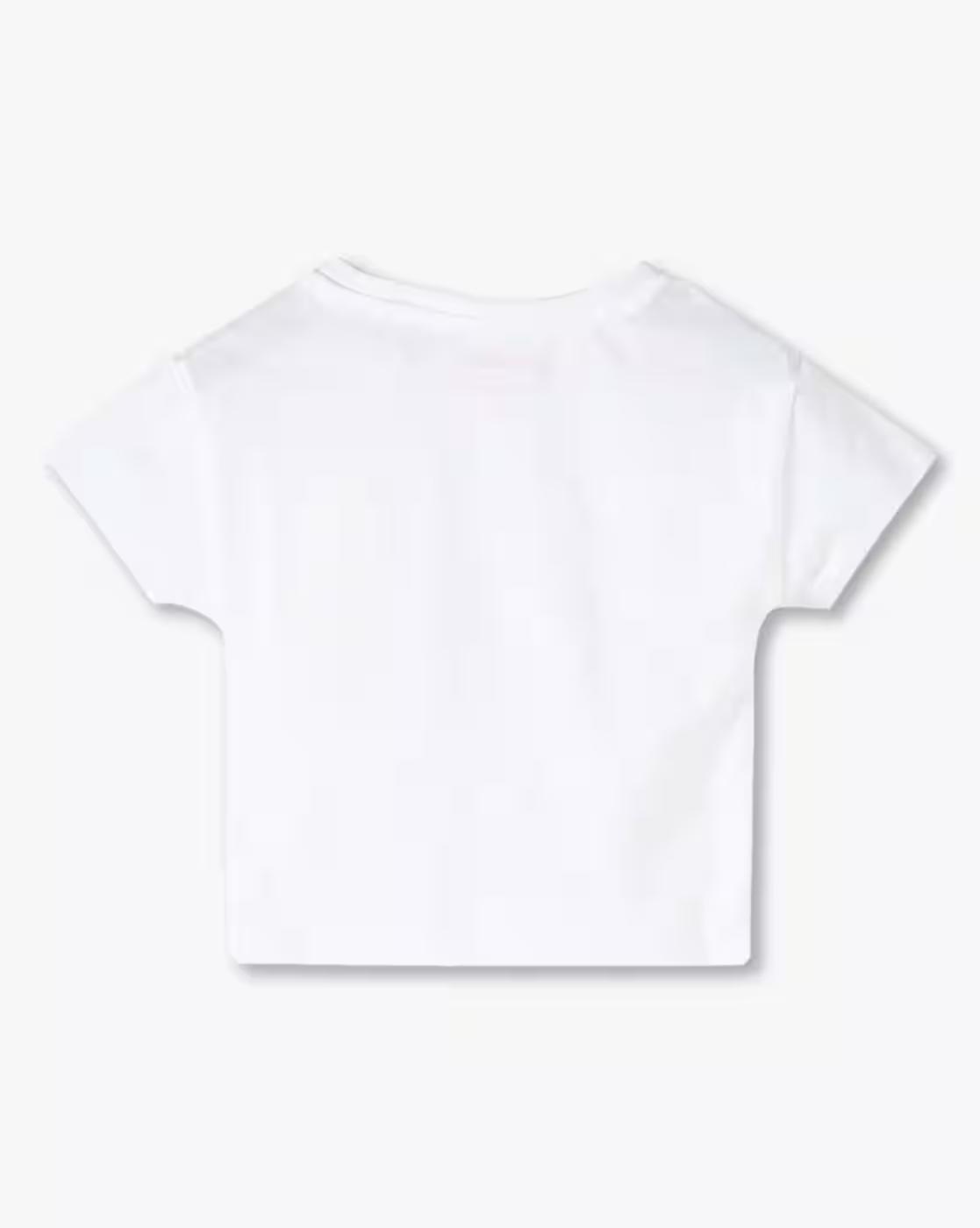 SWAN CROP TSHIRT, WHITE, 5-6Y