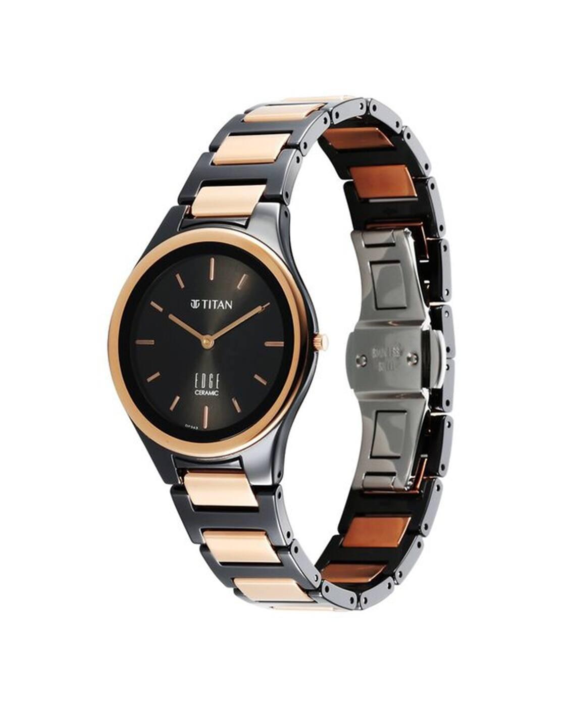 Women Edge Water-Resistant Analogue Watch-NT2653KC05