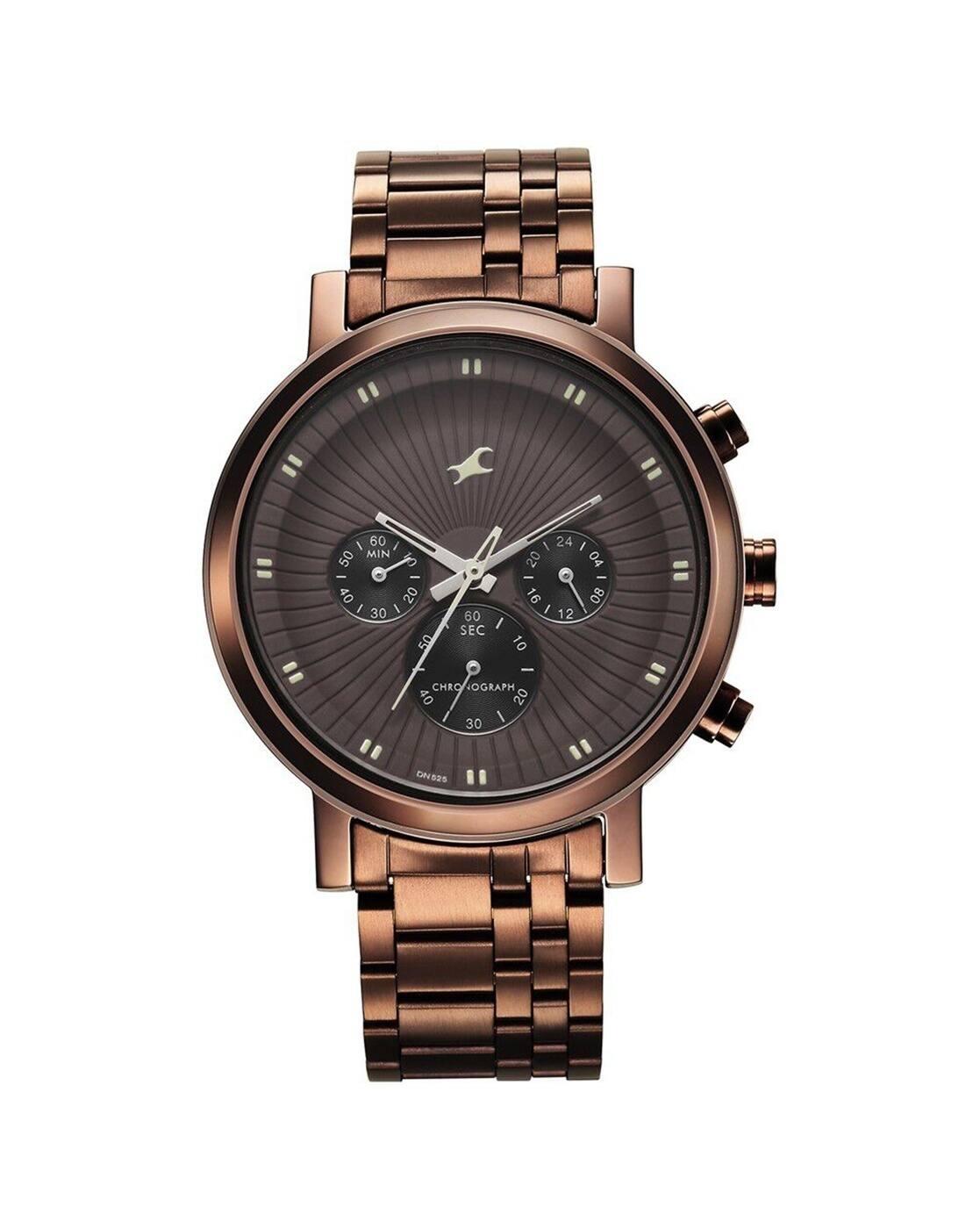 Men Water-Resistant Chronograph Watch-NT3287QM04