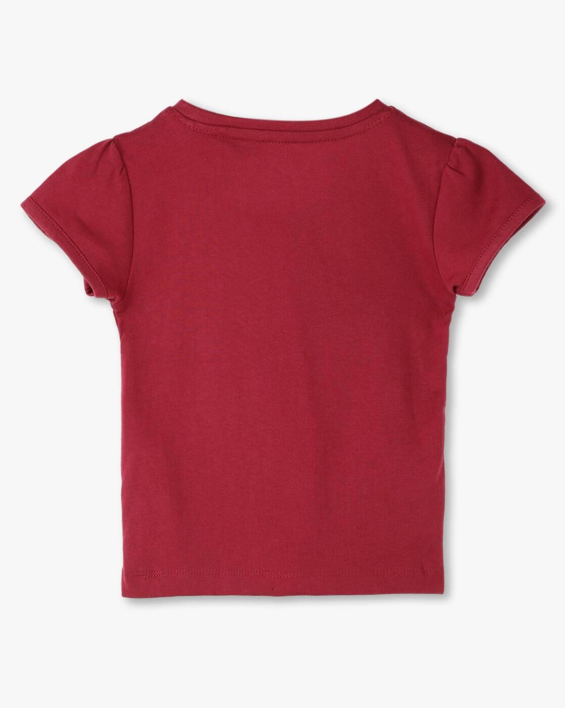 LOVE CAP SLEEVE TSHIRT, WINE, 7-8Y