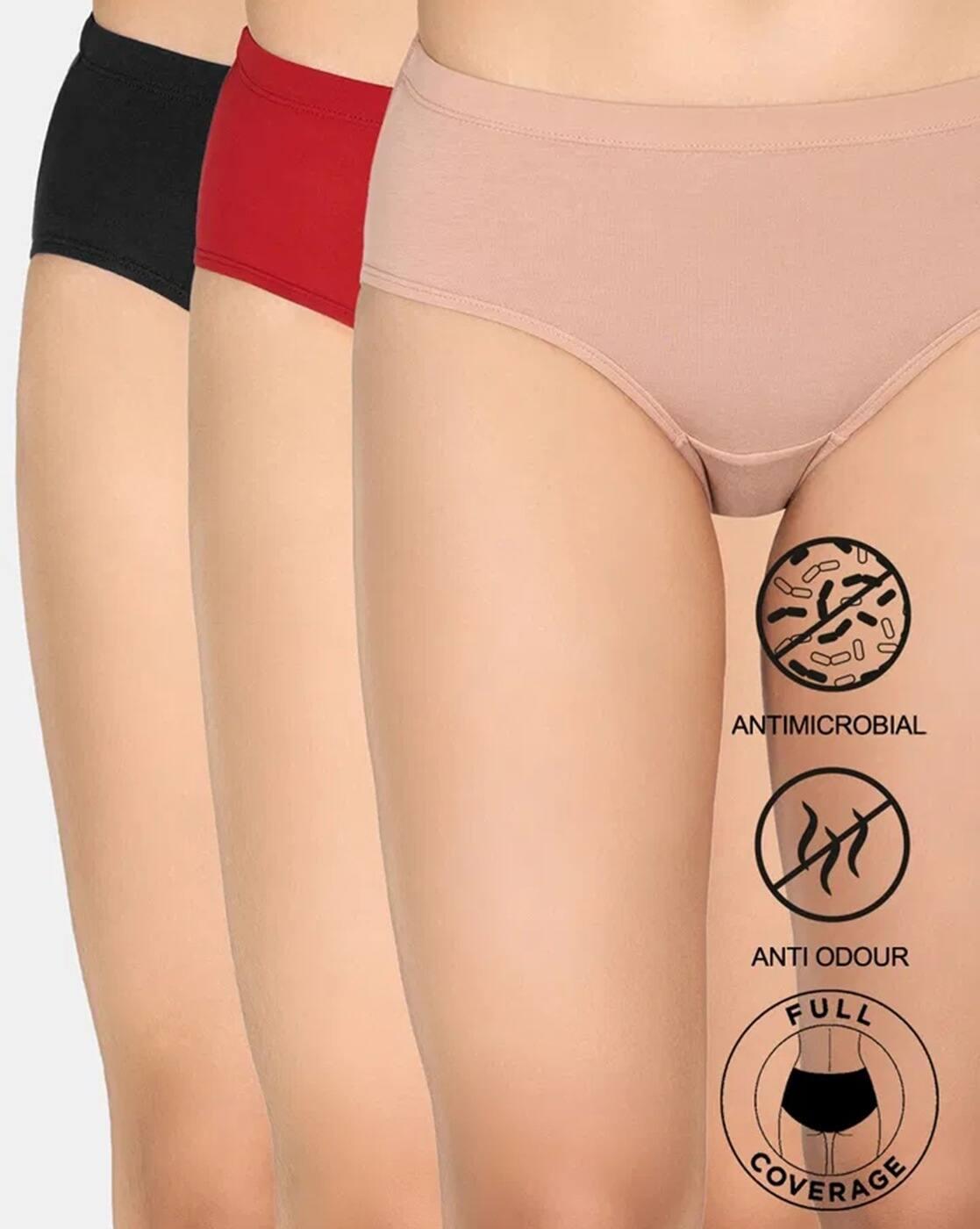 Full Coverage Medium Rise Hipster Panty (Pack of 3)