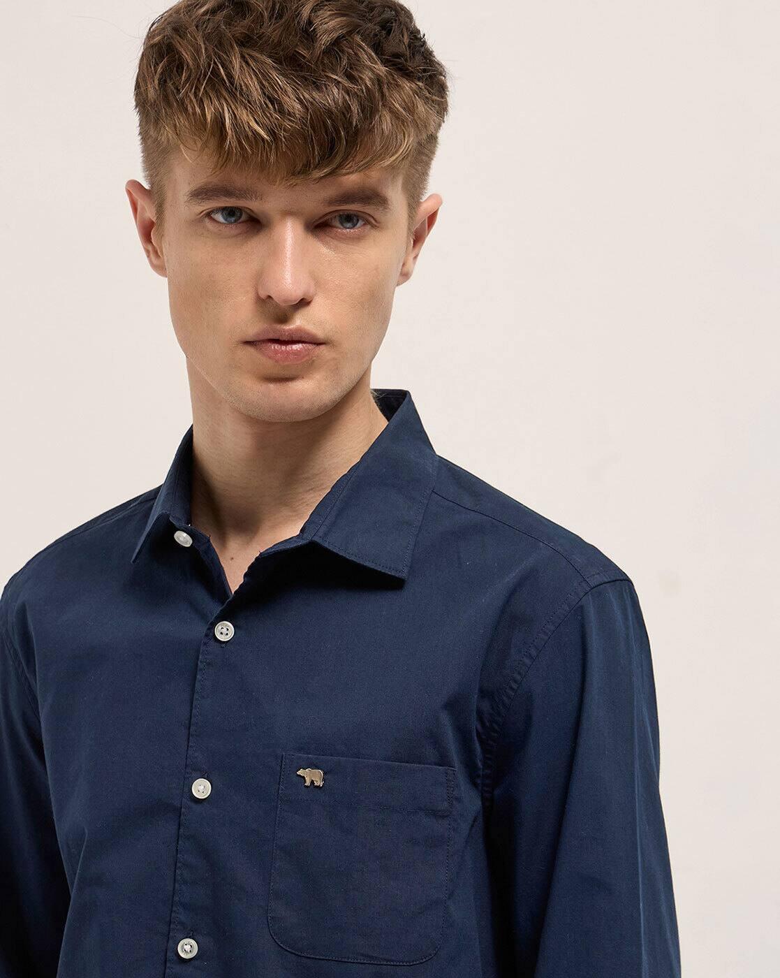 Cotton Spread Collar Slim Fit Shirt
