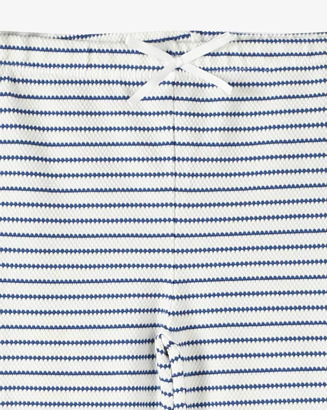 Girls Striped Round-Neck Top & Pants Set