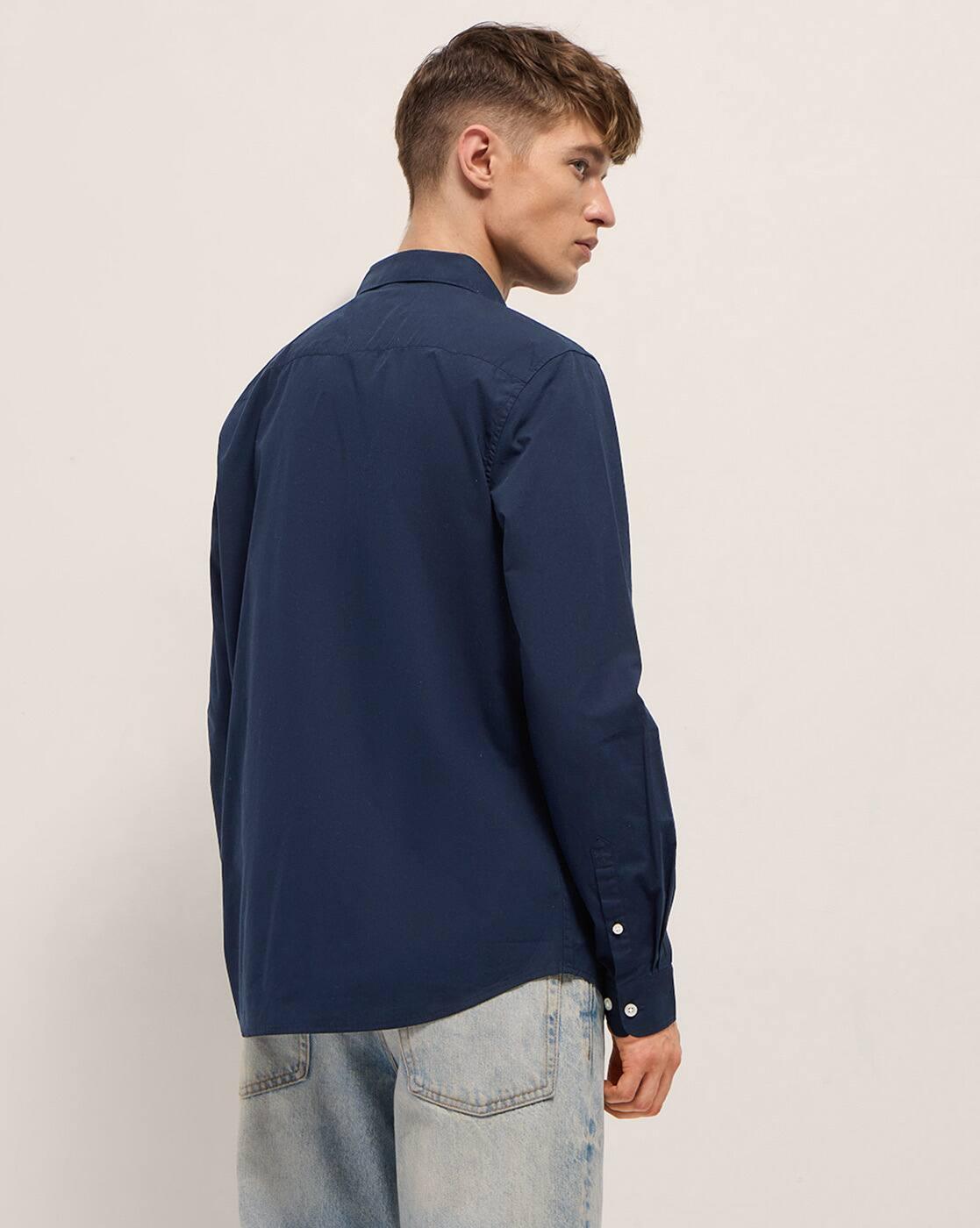 Cotton Spread Collar Slim Fit Shirt