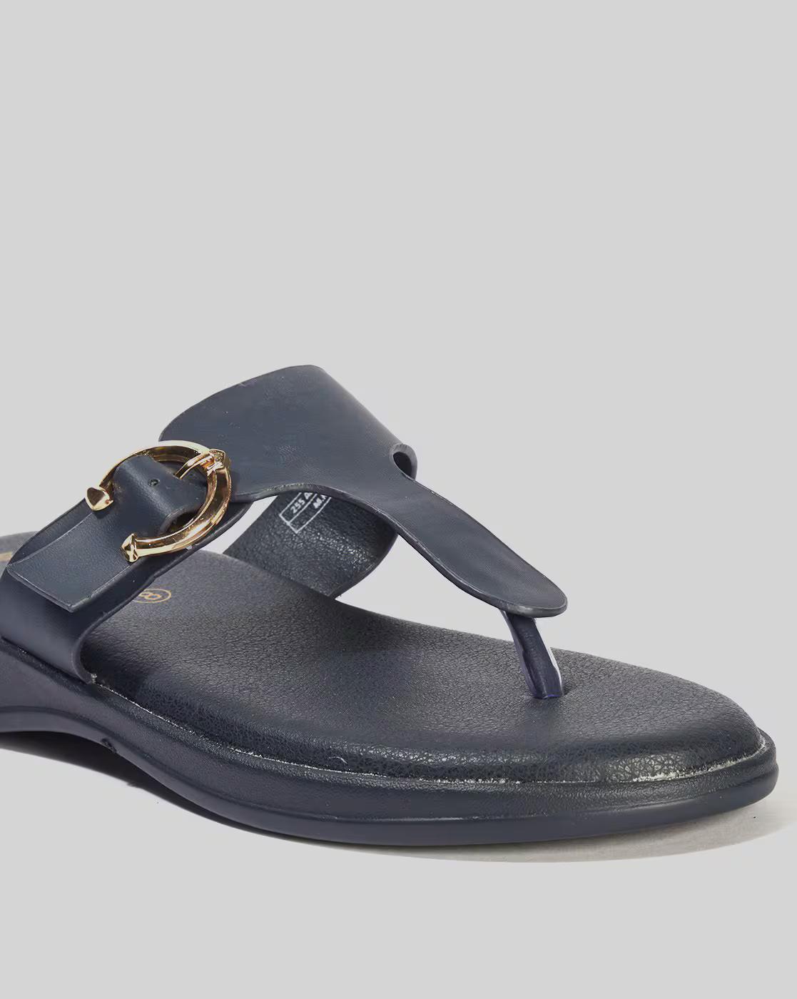 Women All Day Comfort Thong Strap Sandals with Metal Accent