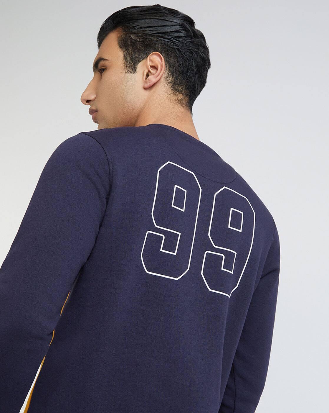 Striped Crew-Neck Sweatshirt