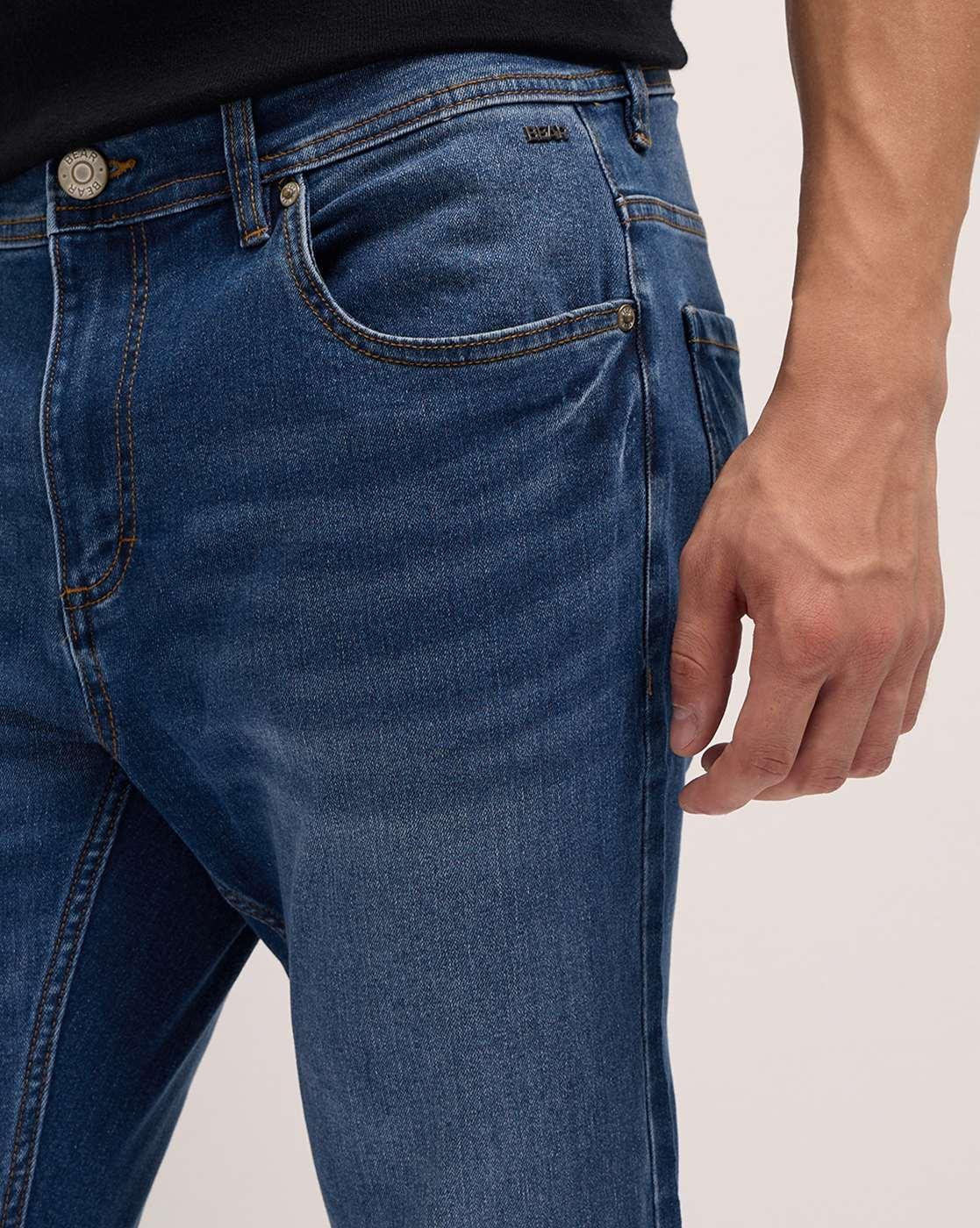 Men Mid Rise Washed Slim Skinny Jeans