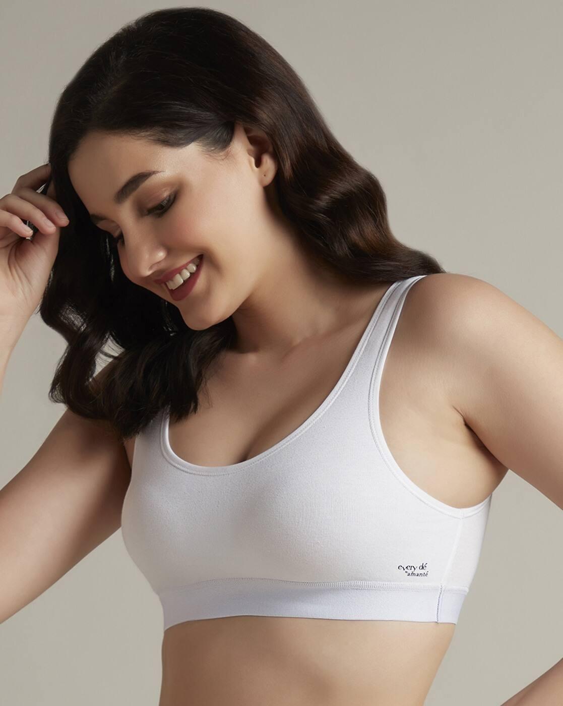 Women Easy Slip-On Non-Padded Non-Wired Cotton Bra
