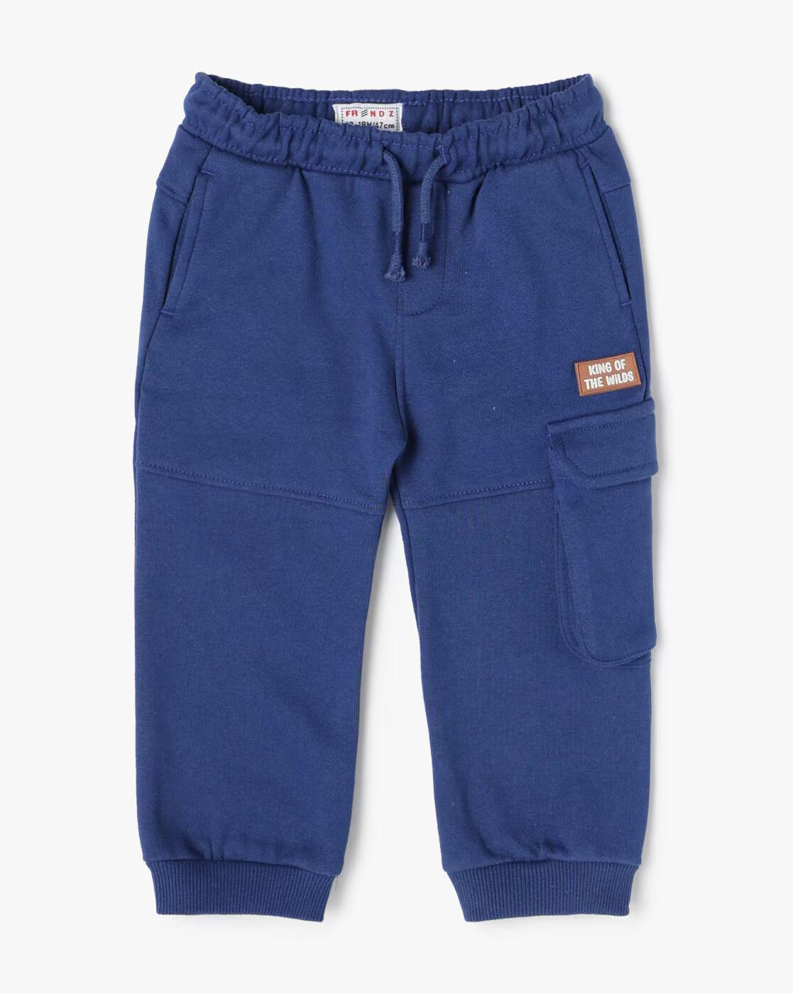 JOGGERS WITH POCKET, NAVY, 12-18M