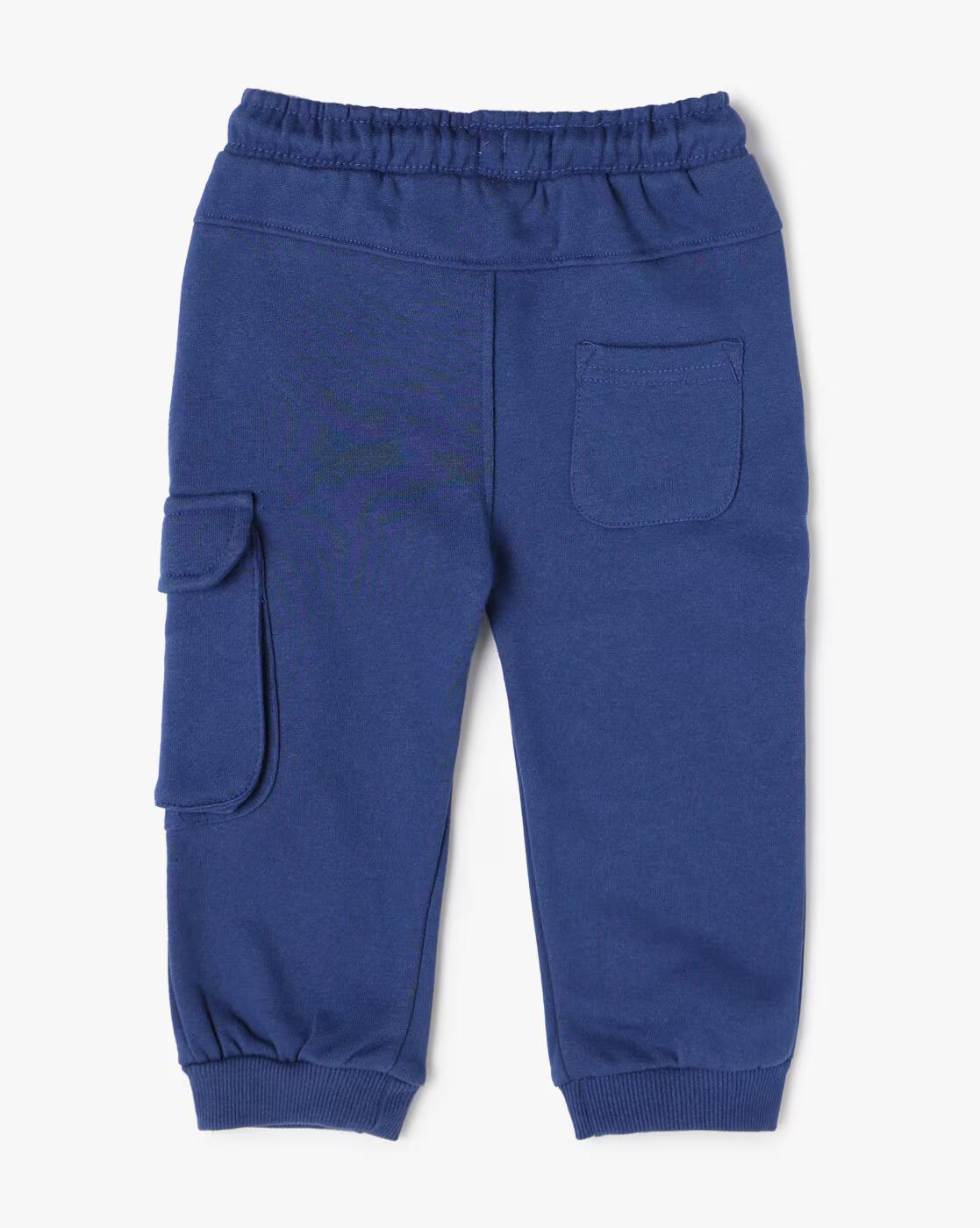 JOGGERS WITH POCKET, NAVY, 12-18M