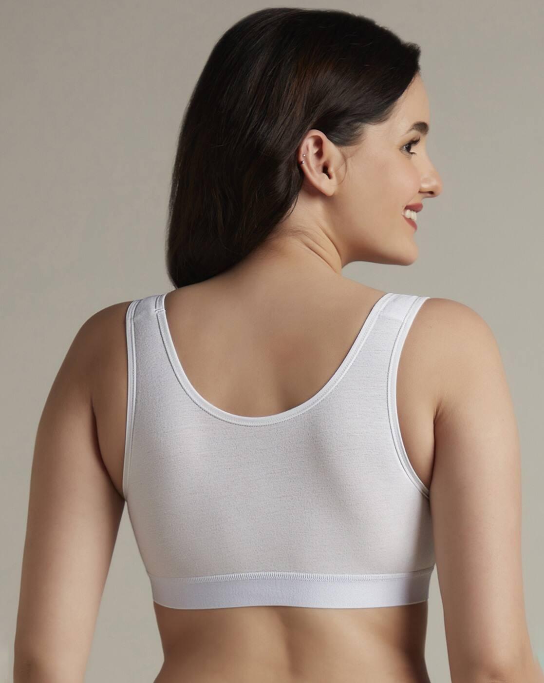 Women Easy Slip-On Non-Padded Non-Wired Cotton Bra
