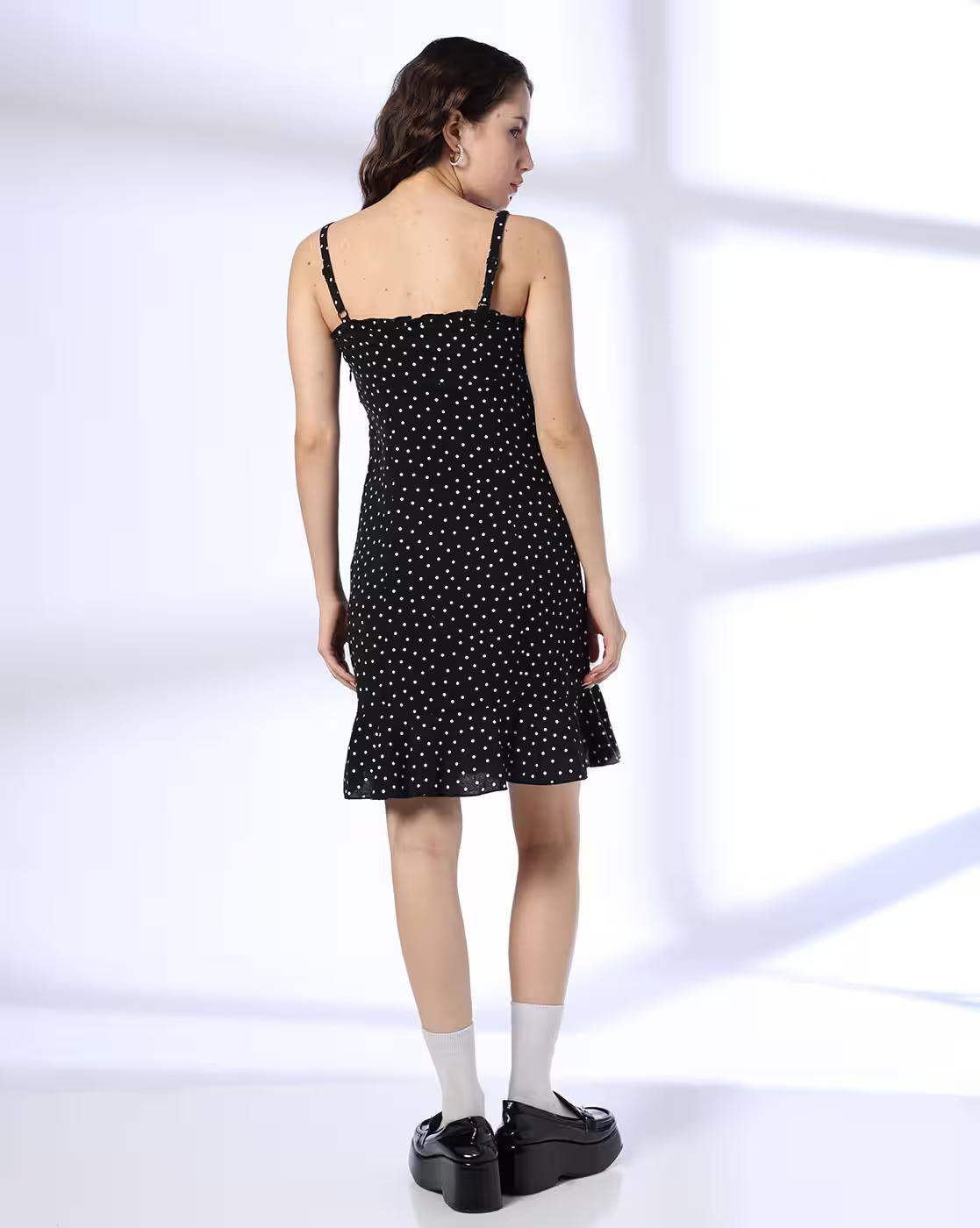 STRAPPY DRESS, BLACK, XL