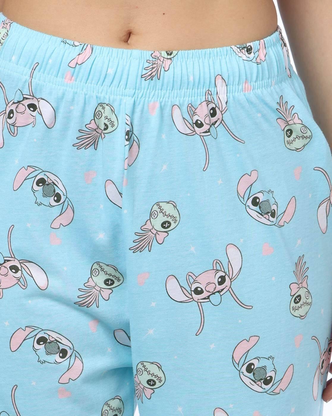 Women Graphic Print T-Shirt & Pyjamas Set