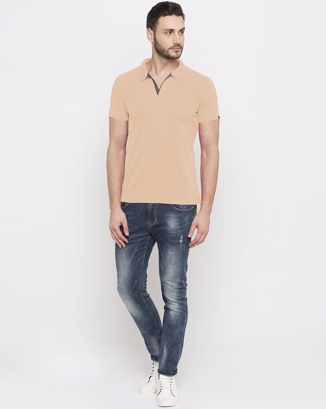 Men Slim Fit Polo T-Shirt