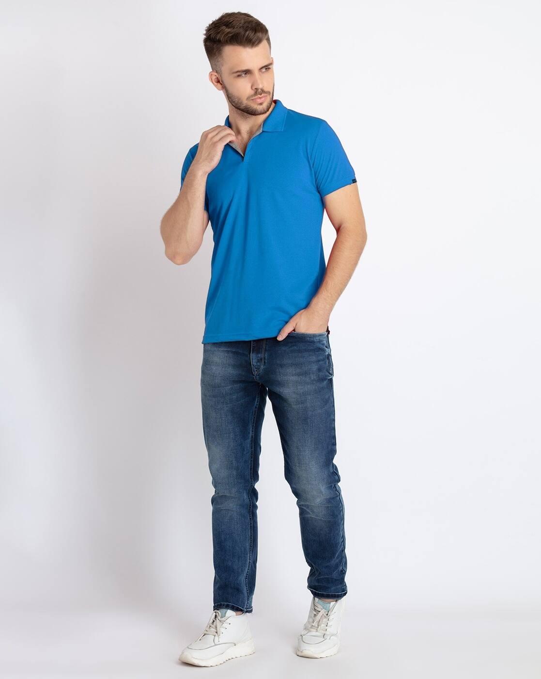 Men Slim Fit Polo T-Shirt