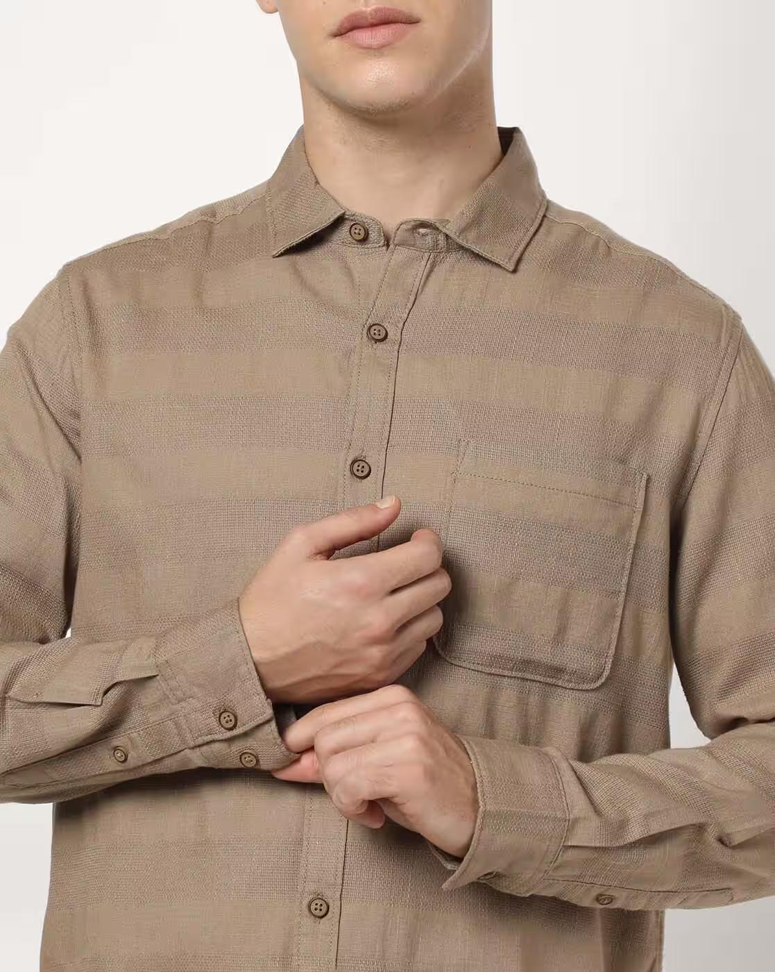 Men Striped Regular Fit Shirt