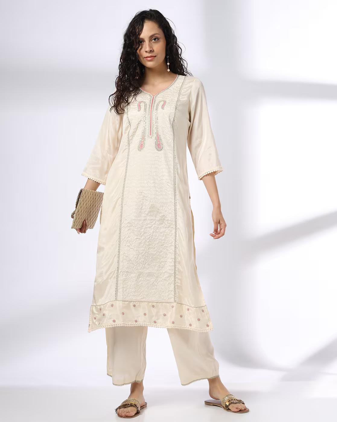 ecru paisley, ECRU, L
