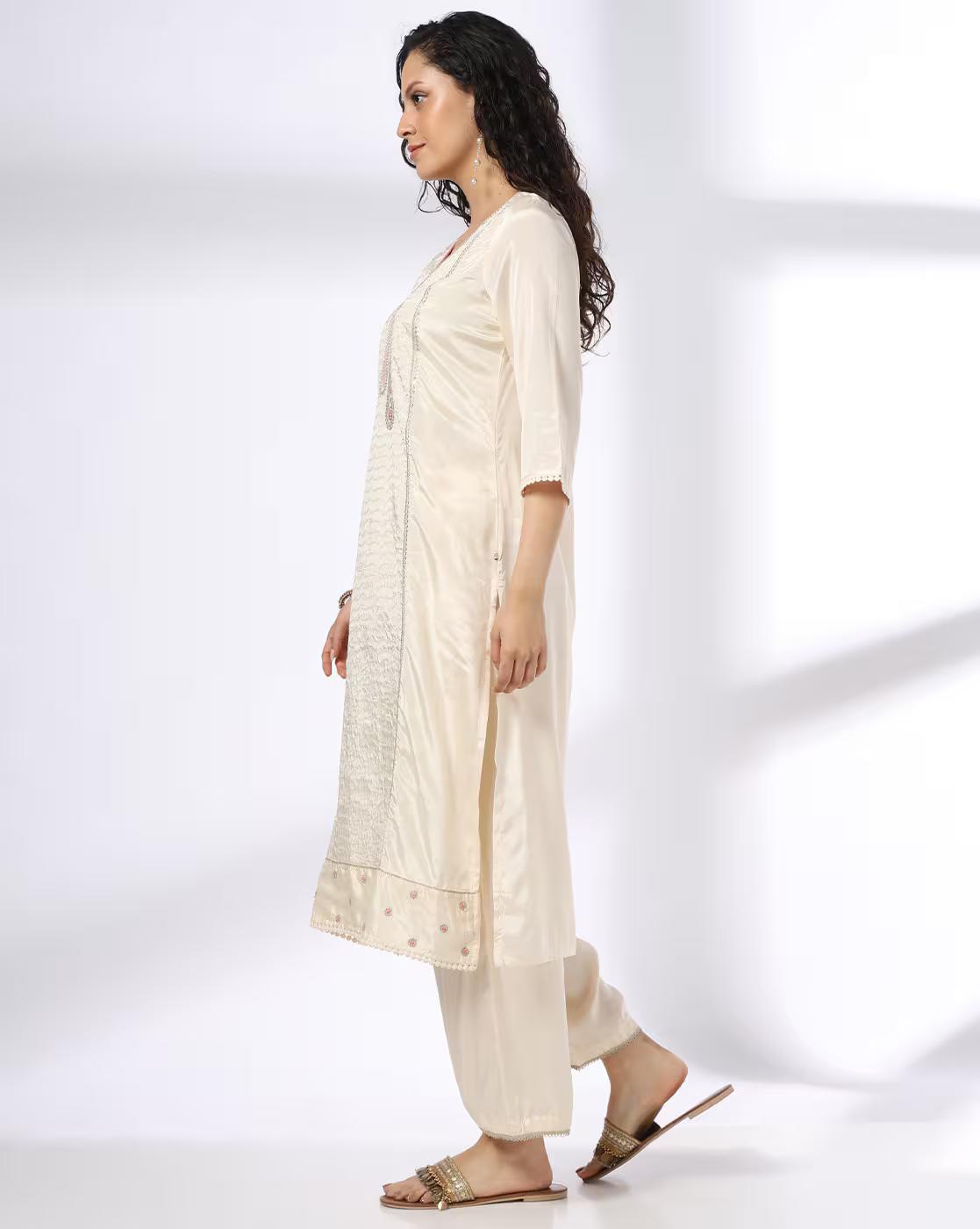 ecru paisley, ECRU, L