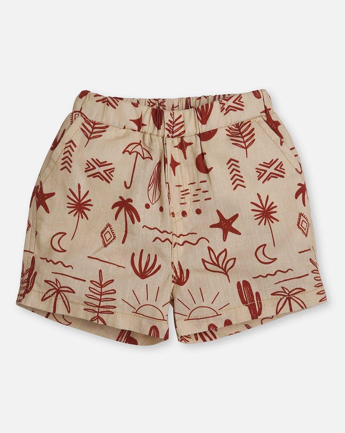 Boys Floral Print Shirt & Shorts Set