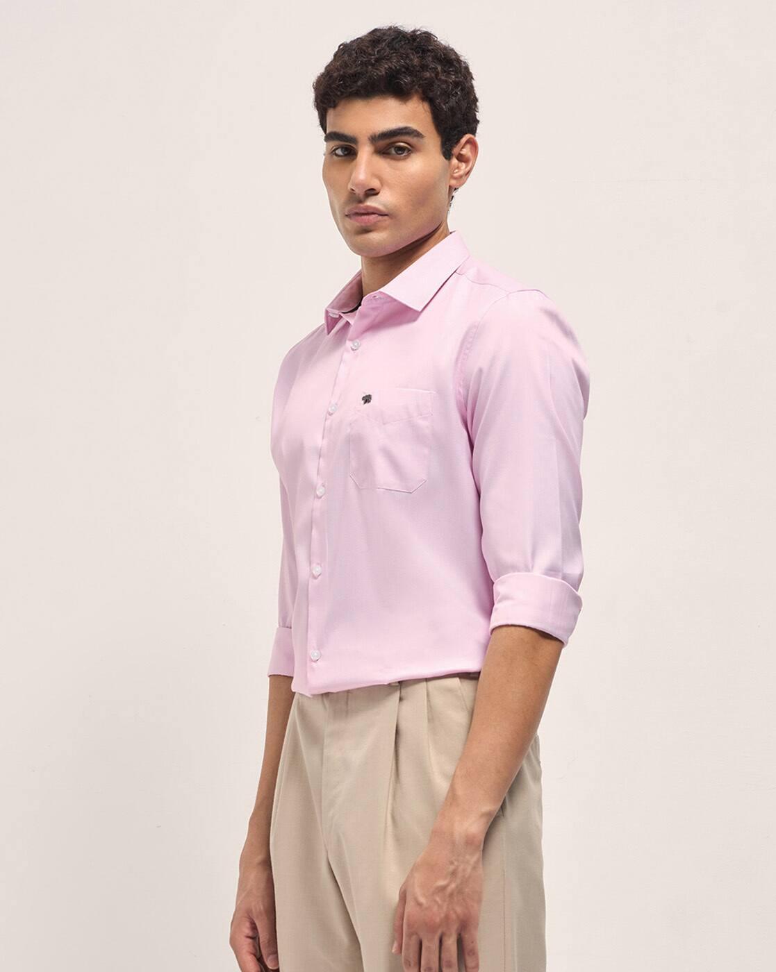 Men's Printed Tailored Fit Form, PINK, S