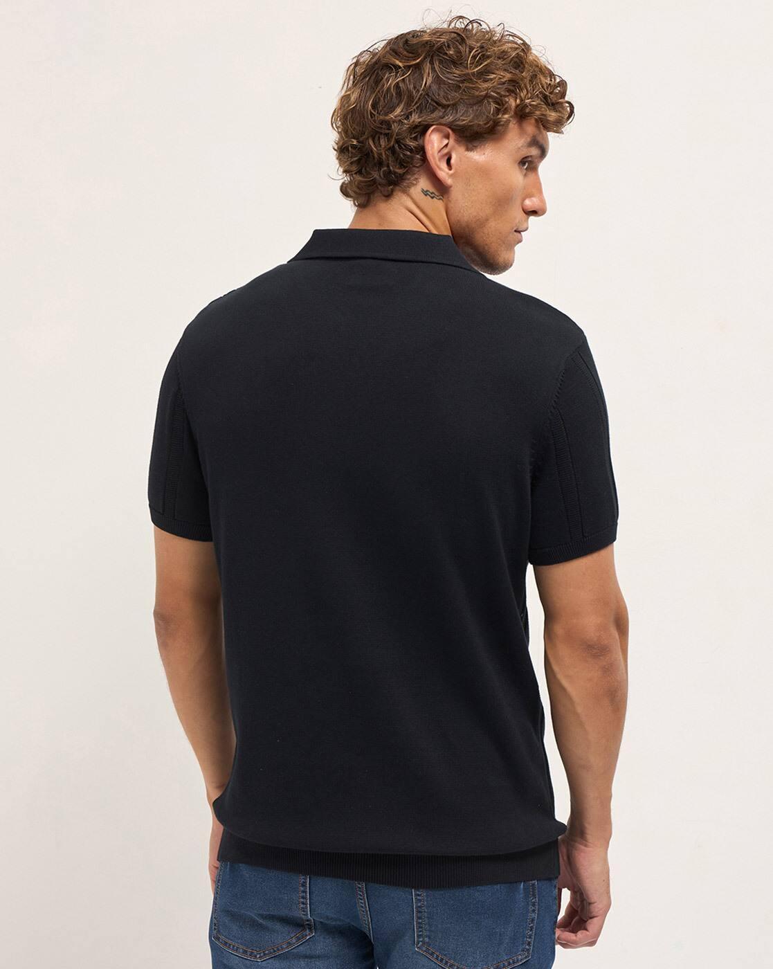 Men Stripes Slim Fit Polo T-shirt