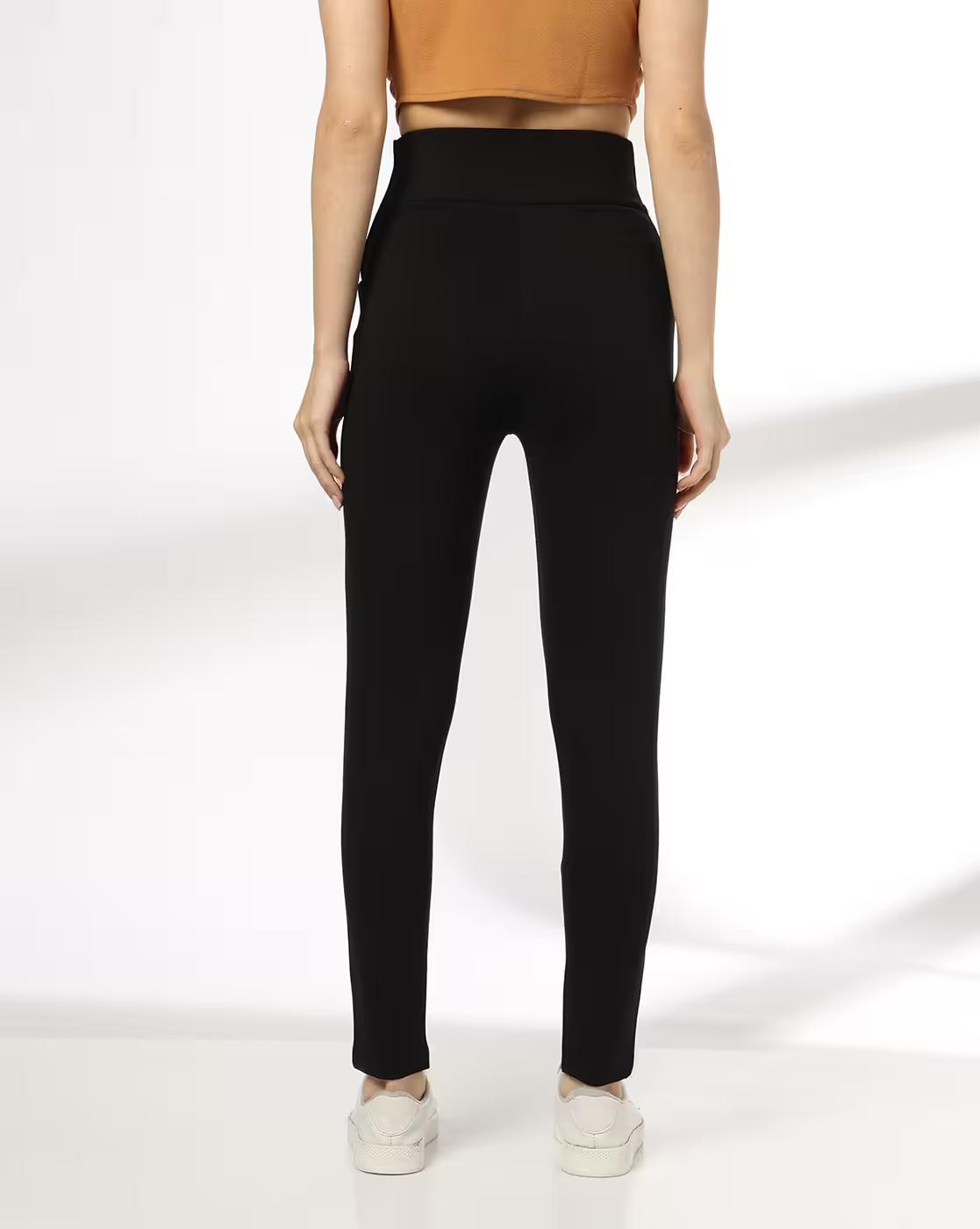 Side Zip Treggings, BLACK, XXL