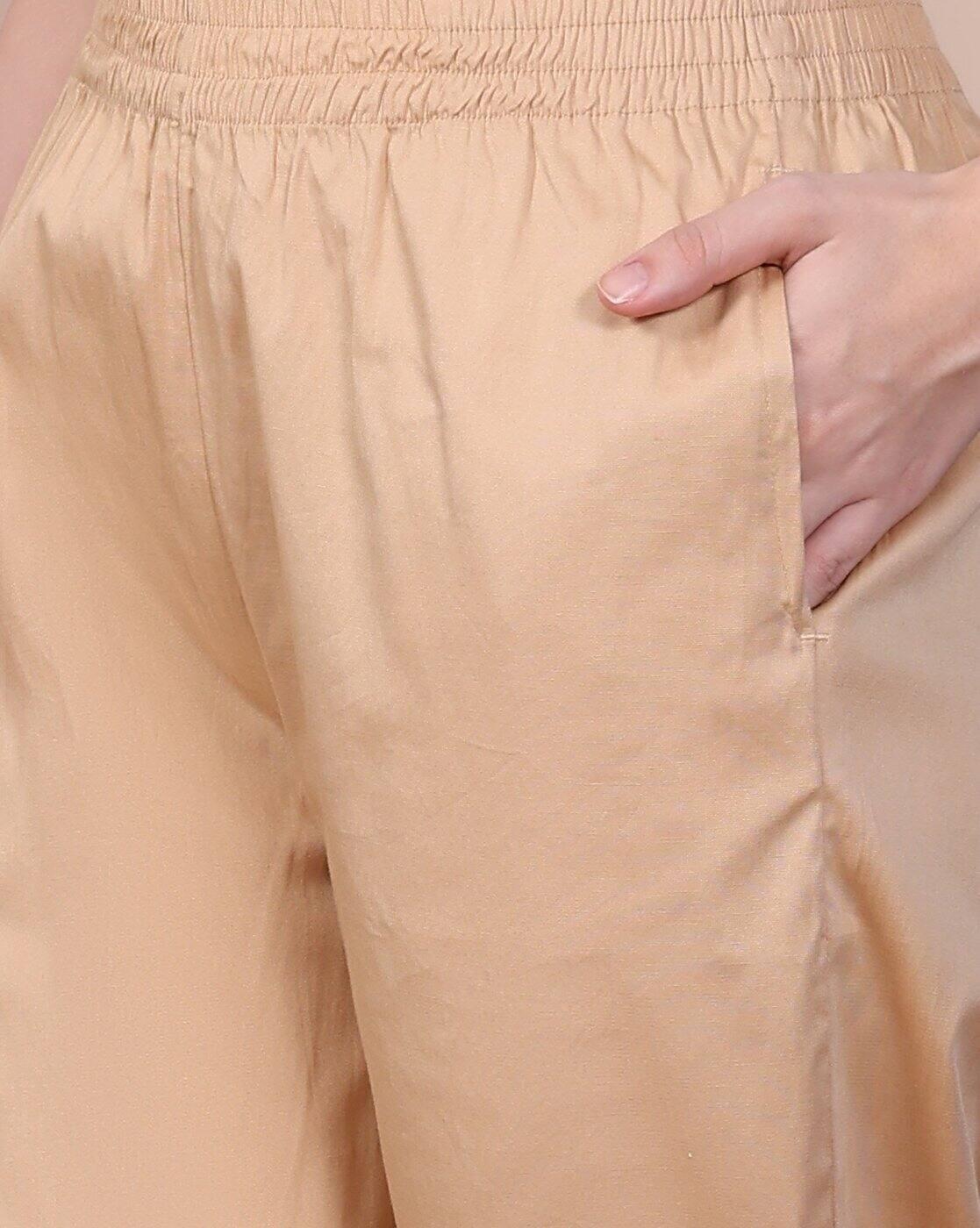 Women Slim Fit Flat-Front Pants