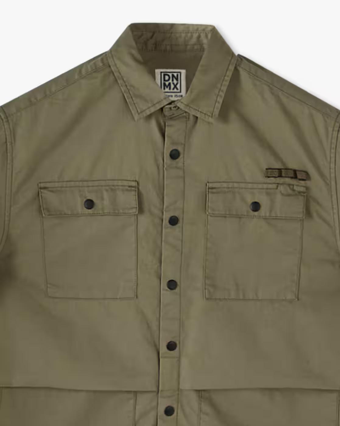 Boys Ws01 Boxy Fit Shacket with Flap Pockets