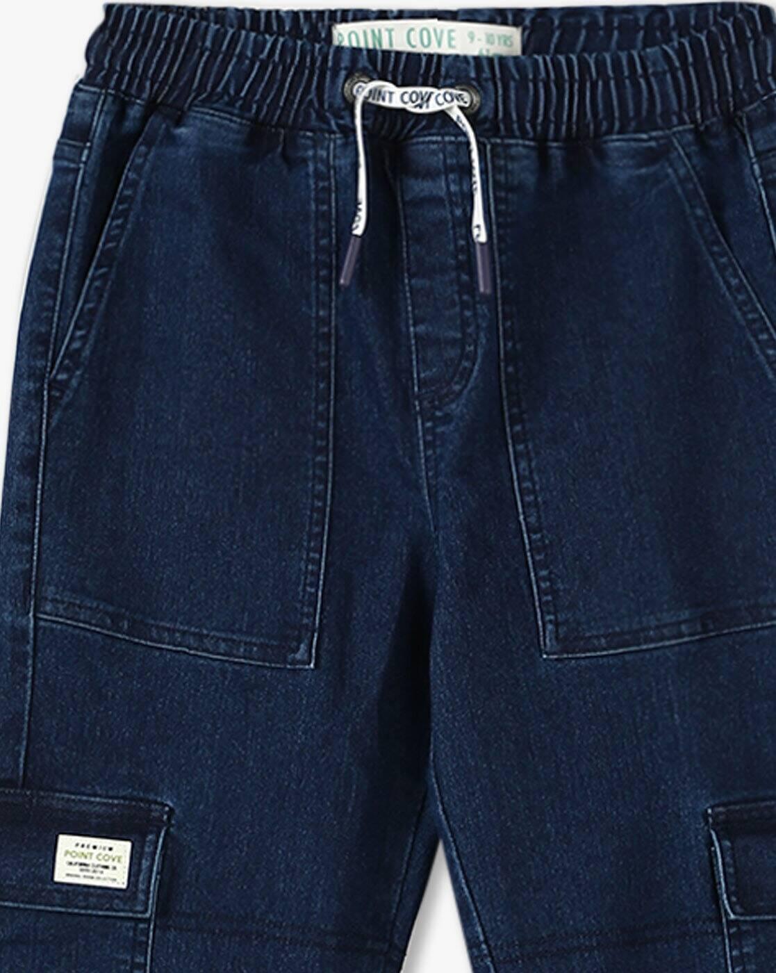 Boys Mid-Rise Cargo Jogger Jeans