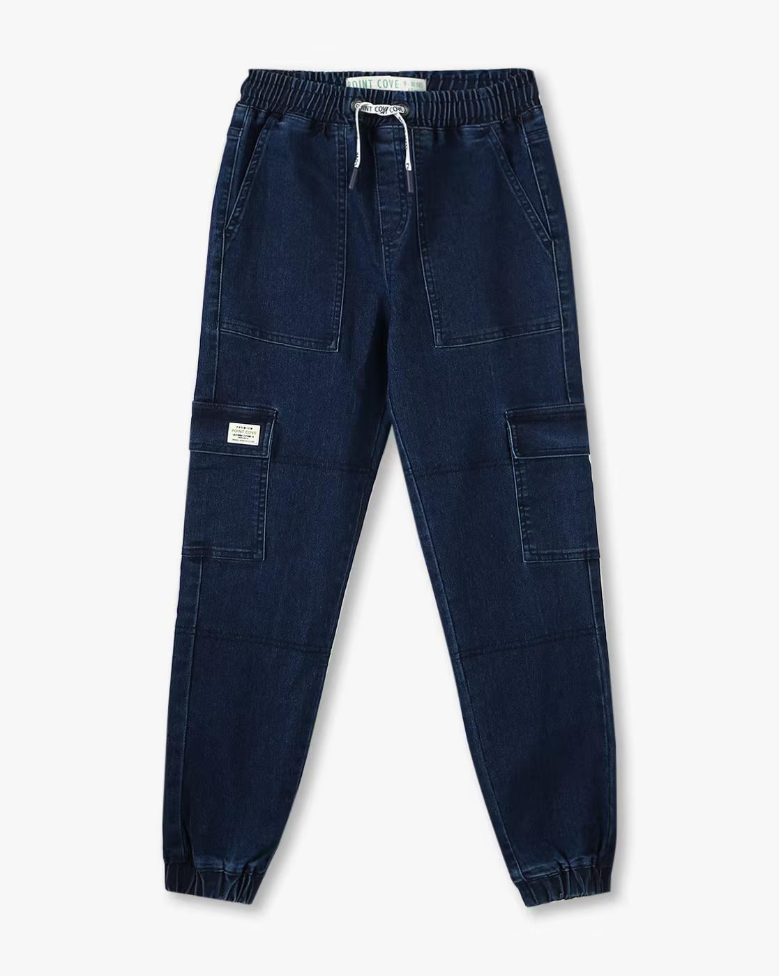 Boys Mid-Rise Cargo Jogger Jeans