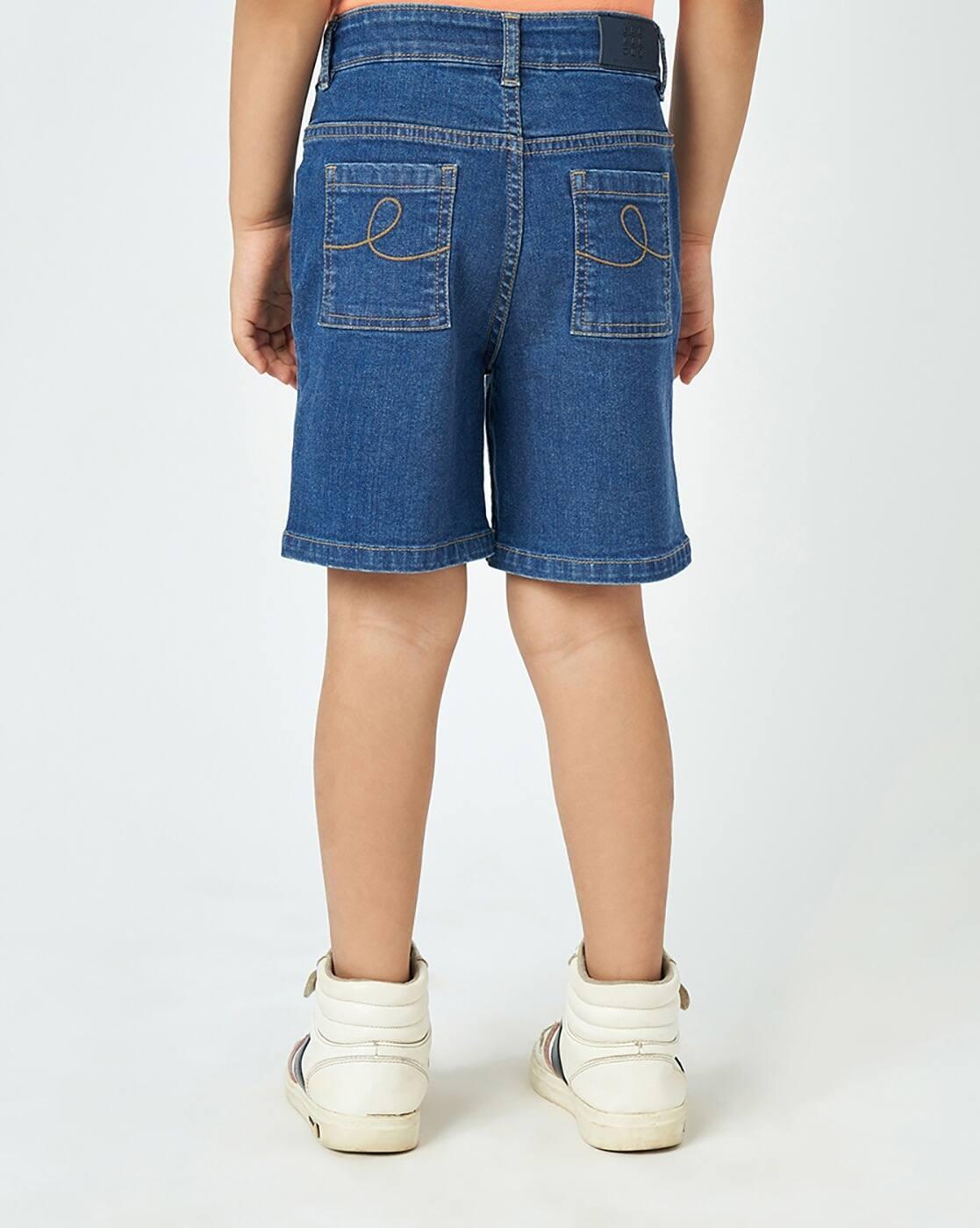 Boys Regular Fit Denim Shorts