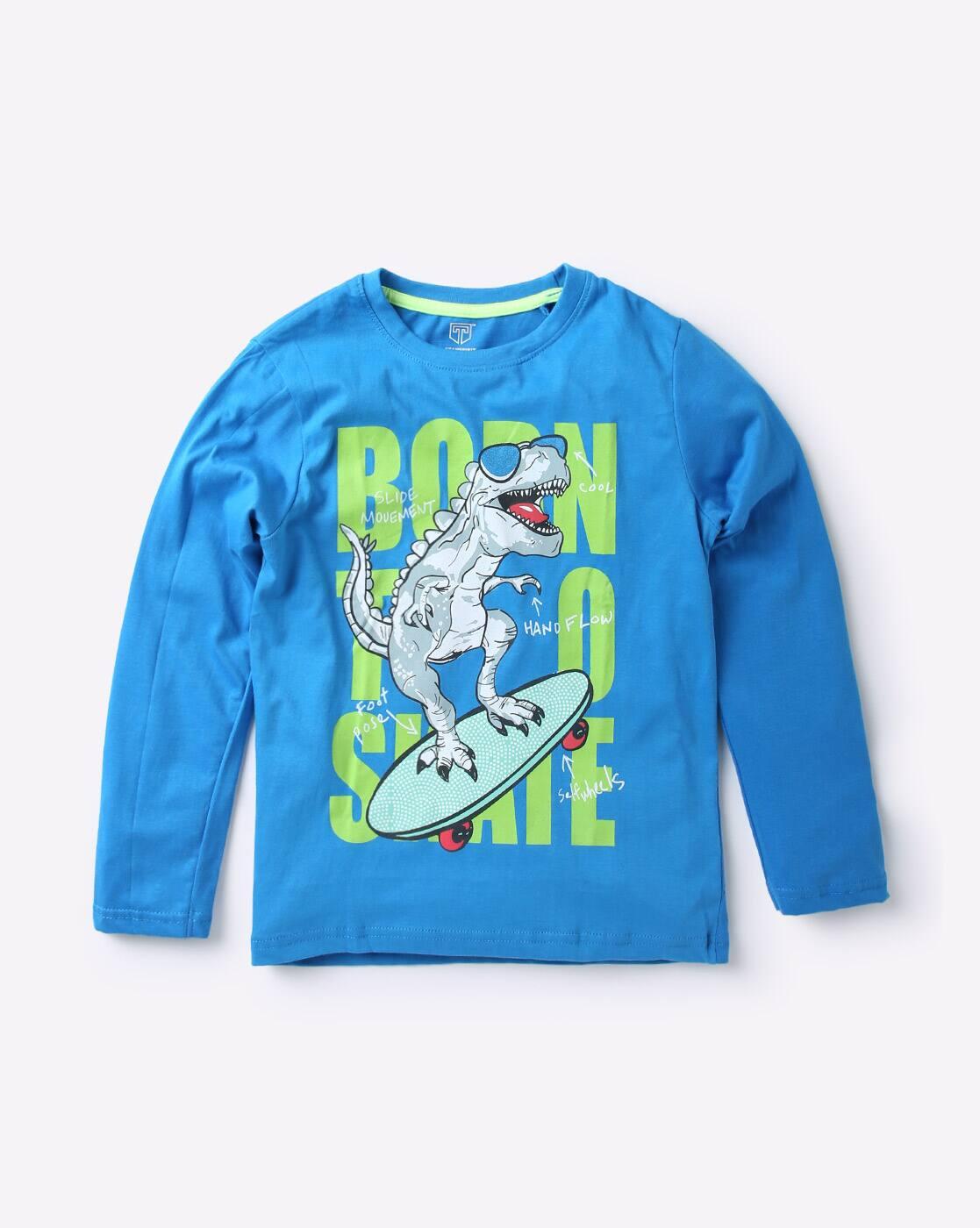 Dino Print Crew-Neck T-shirt