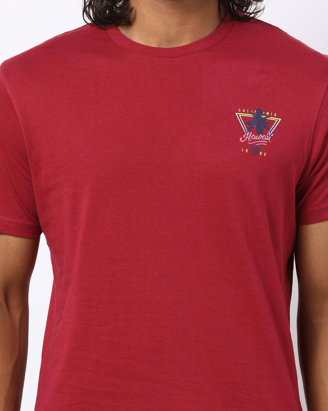 Placement Print Crew-Neck T-shirt
