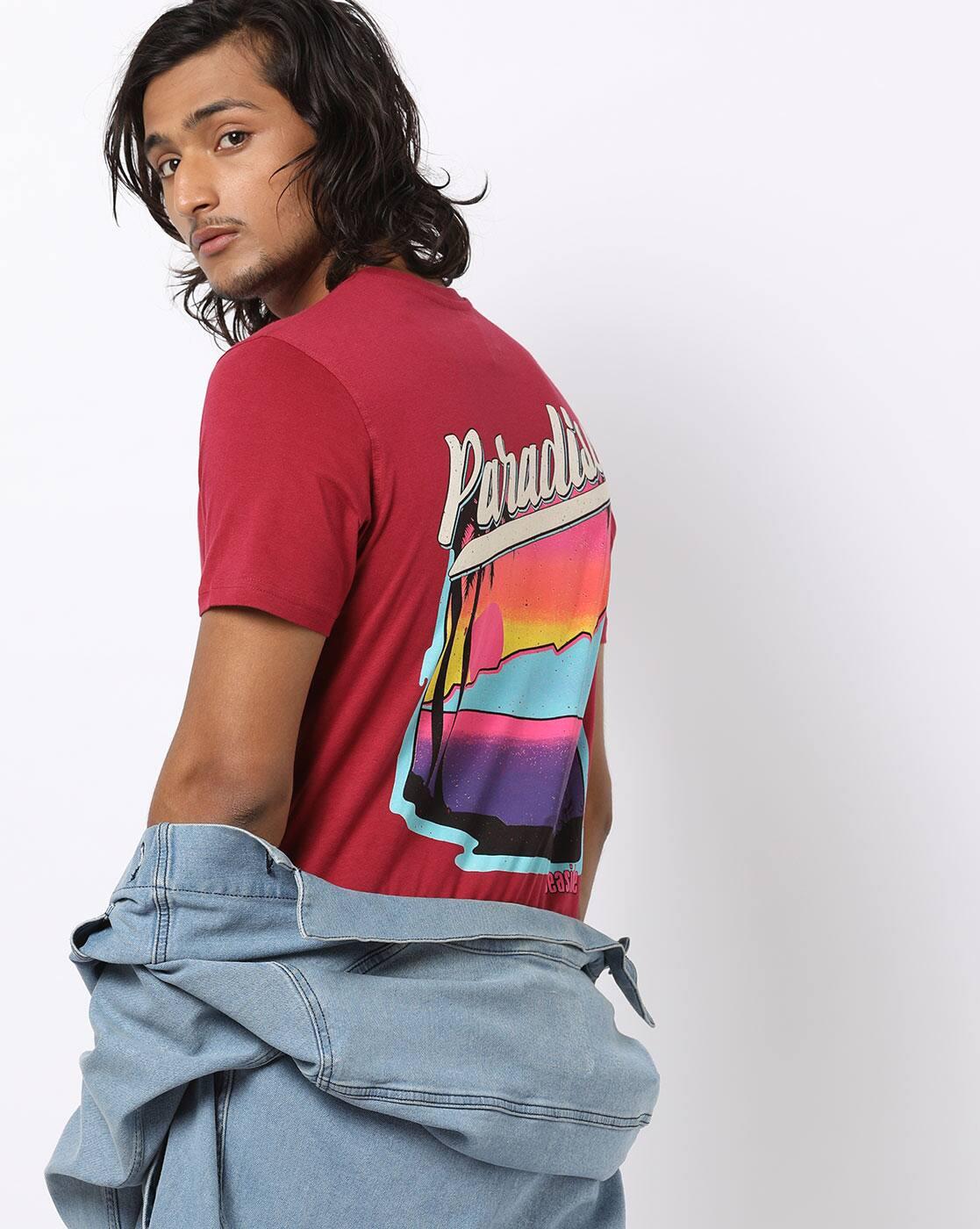 Placement Print Crew-Neck T-shirt