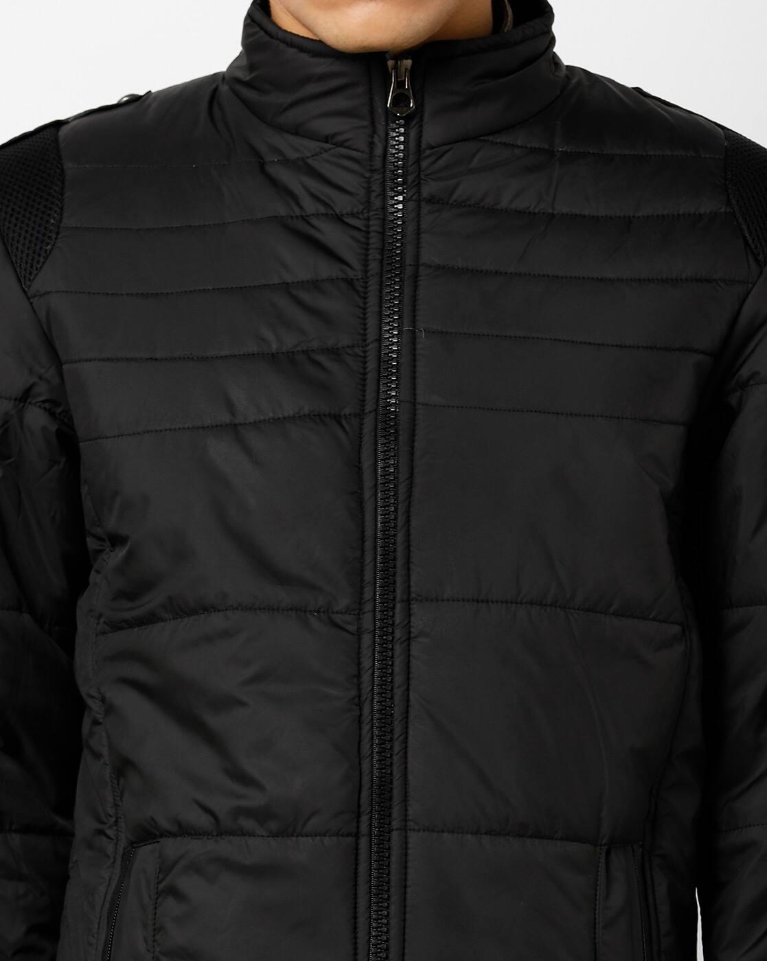 Panelled Bomber Jacket with Insert Pockets