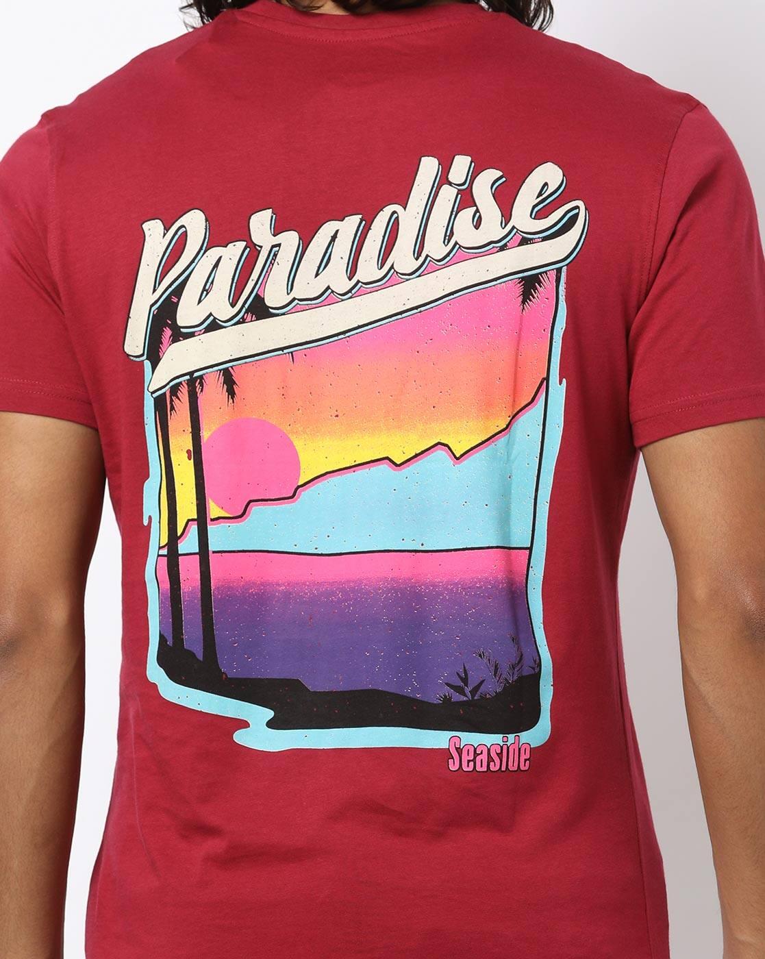 Placement Print Crew-Neck T-shirt