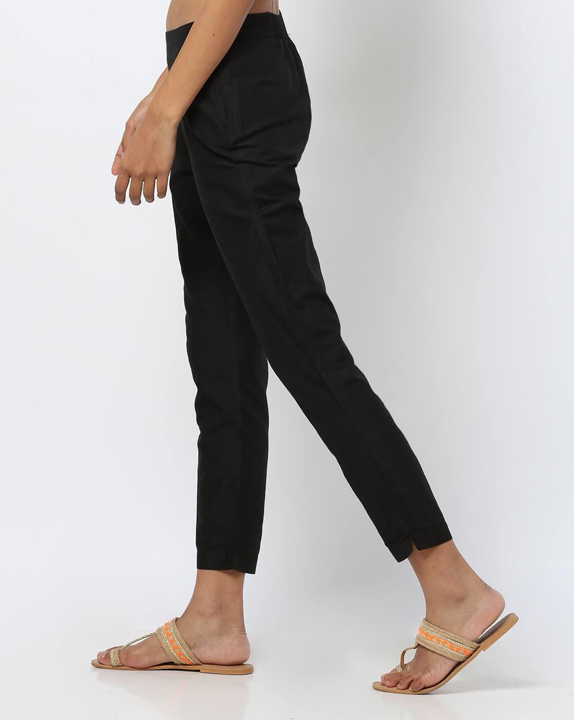 Mid-Rise Ankle-Length Pants
