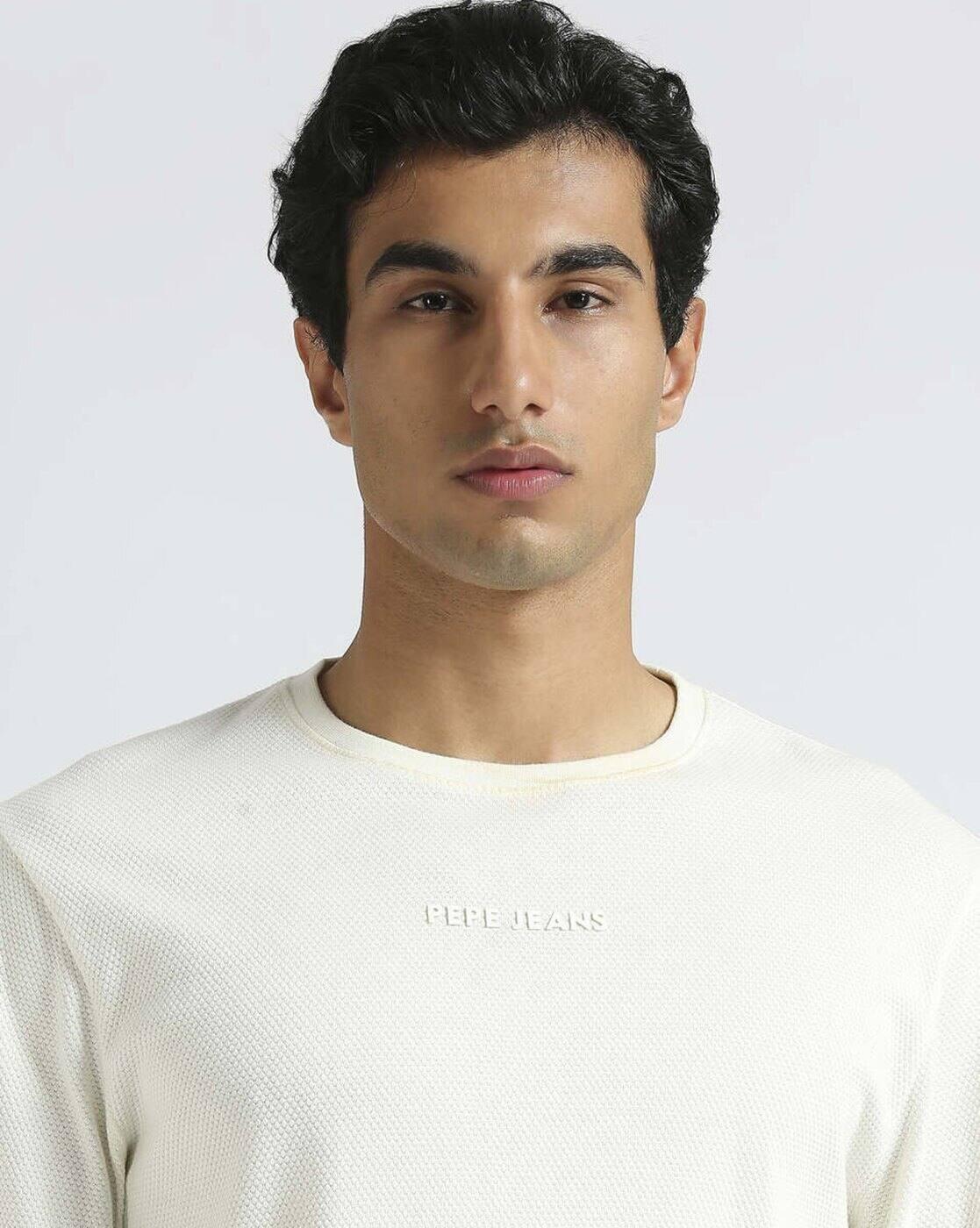 Men Slim Fit Cotton Crew-Neck T-Shirt