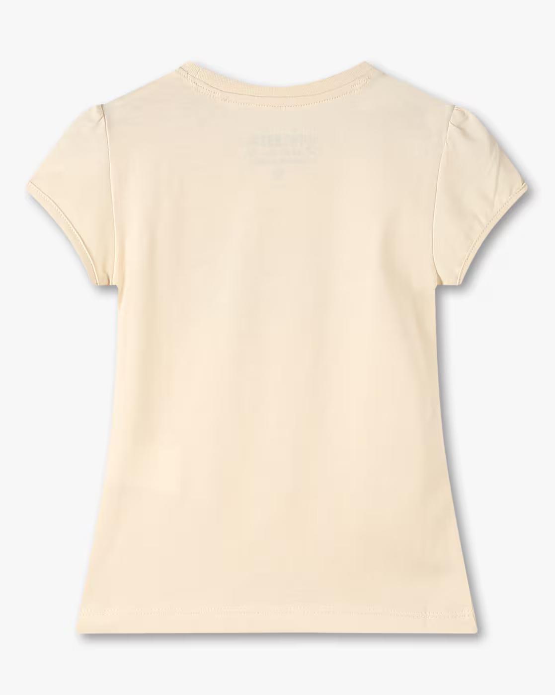 Girls Typographic Print Regular Fit Round-Neck T-Shirt