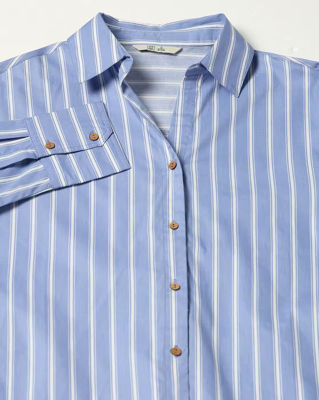 Women Striped Tailored Fit Cotton Shirt