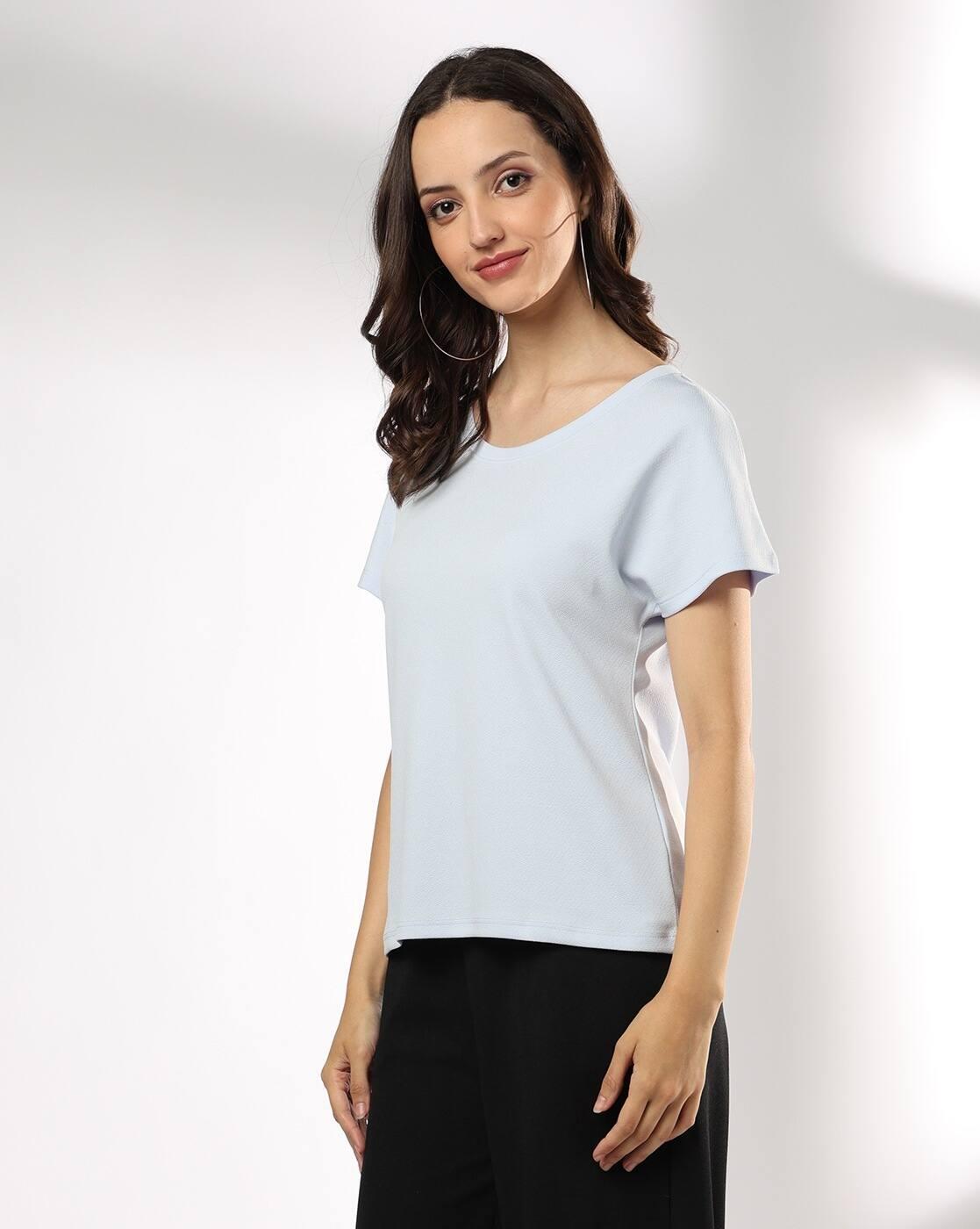 Women Relaxed Fit Round-Neck Top