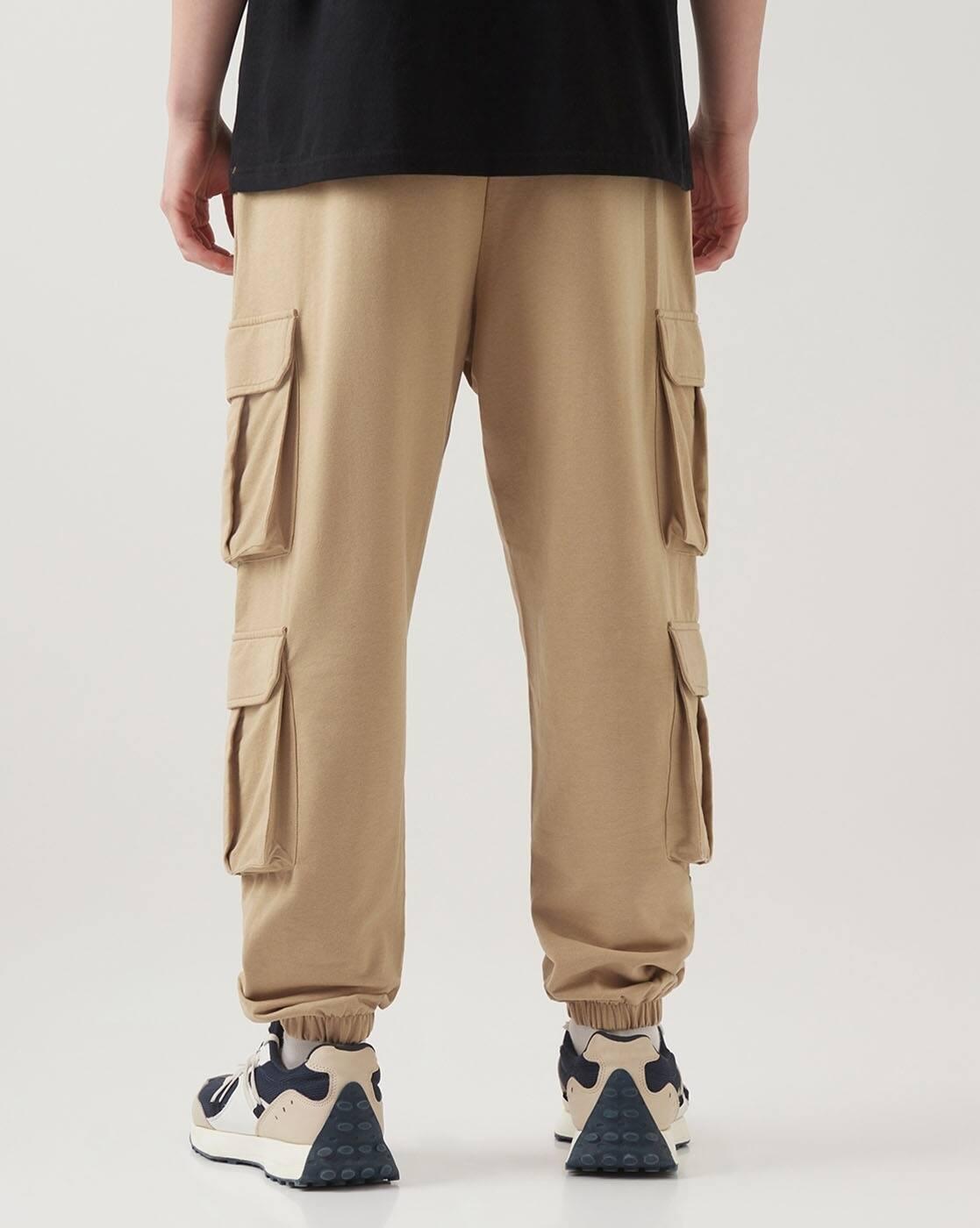 Men Ginger Root Super Loose Fit Cargo Joggers