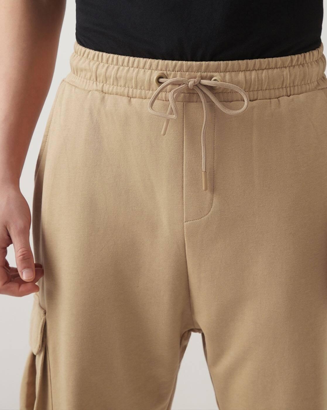 Men Ginger Root Super Loose Fit Cargo Joggers