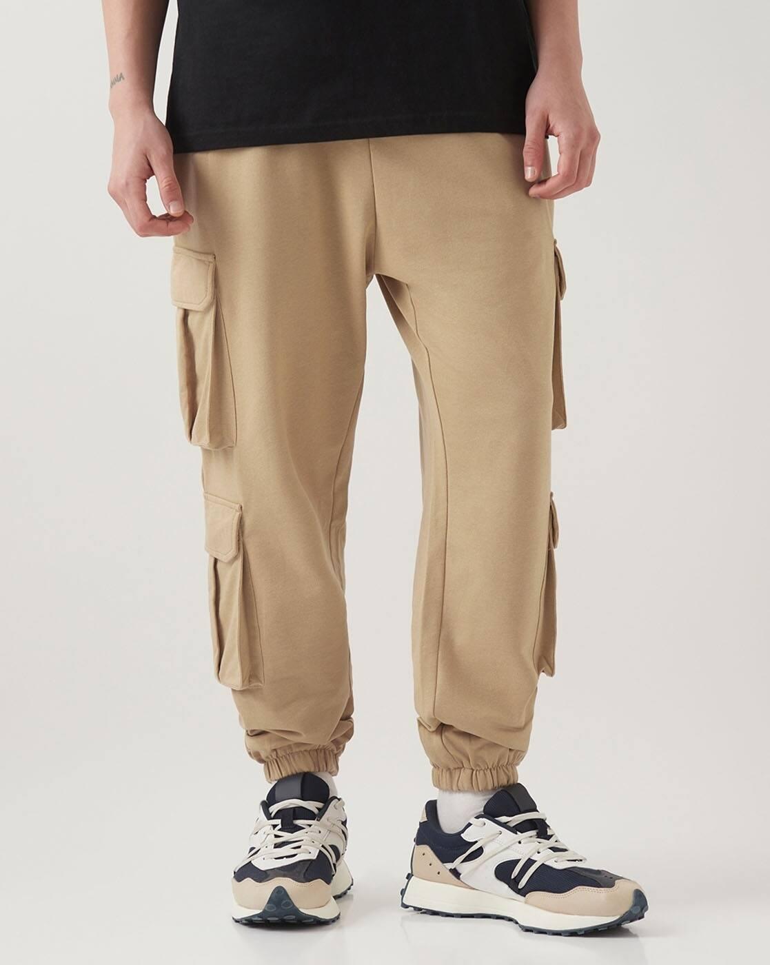 Men Ginger Root Super Loose Fit Cargo Joggers