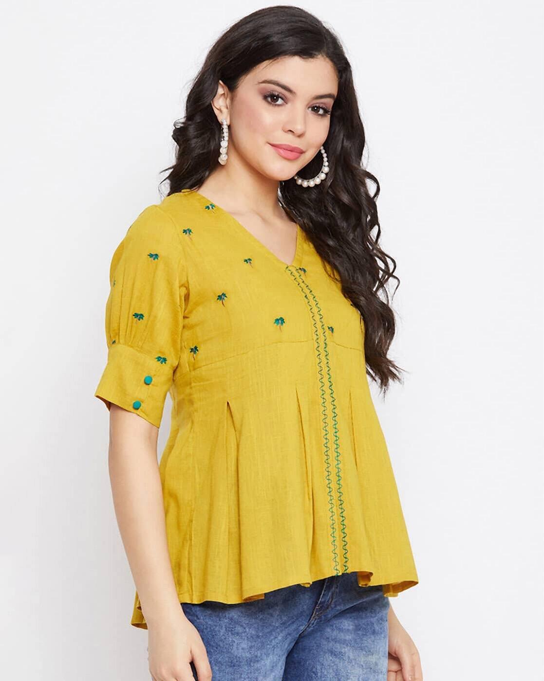 Women Regular Fit Embroidery Top