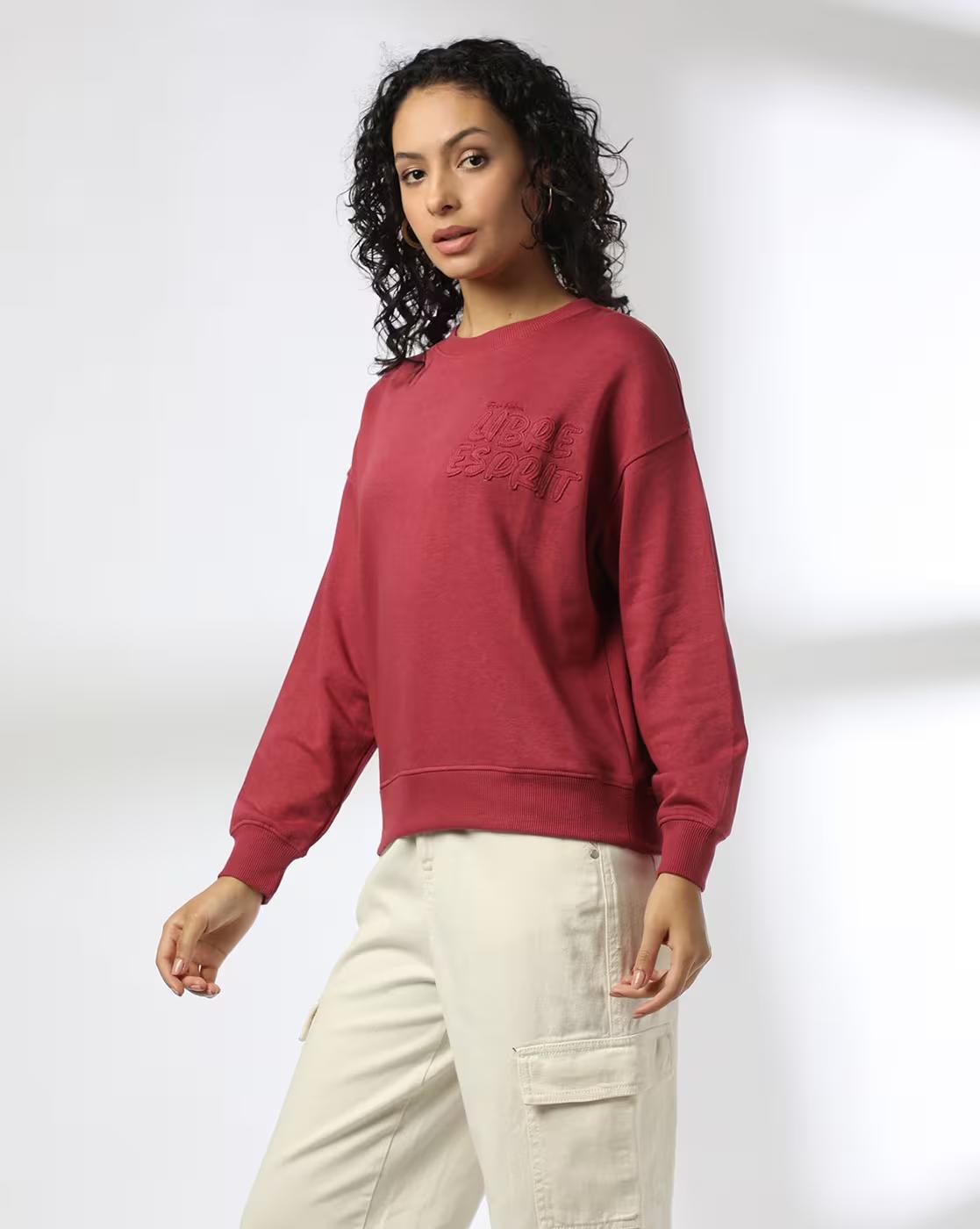 LIBRE ESPRIT DROP SHOULDER SW, MAROON, L