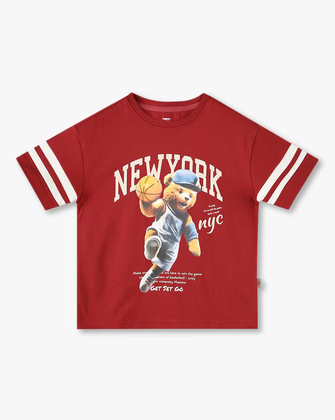 Tshirt, RED, 3-4Y