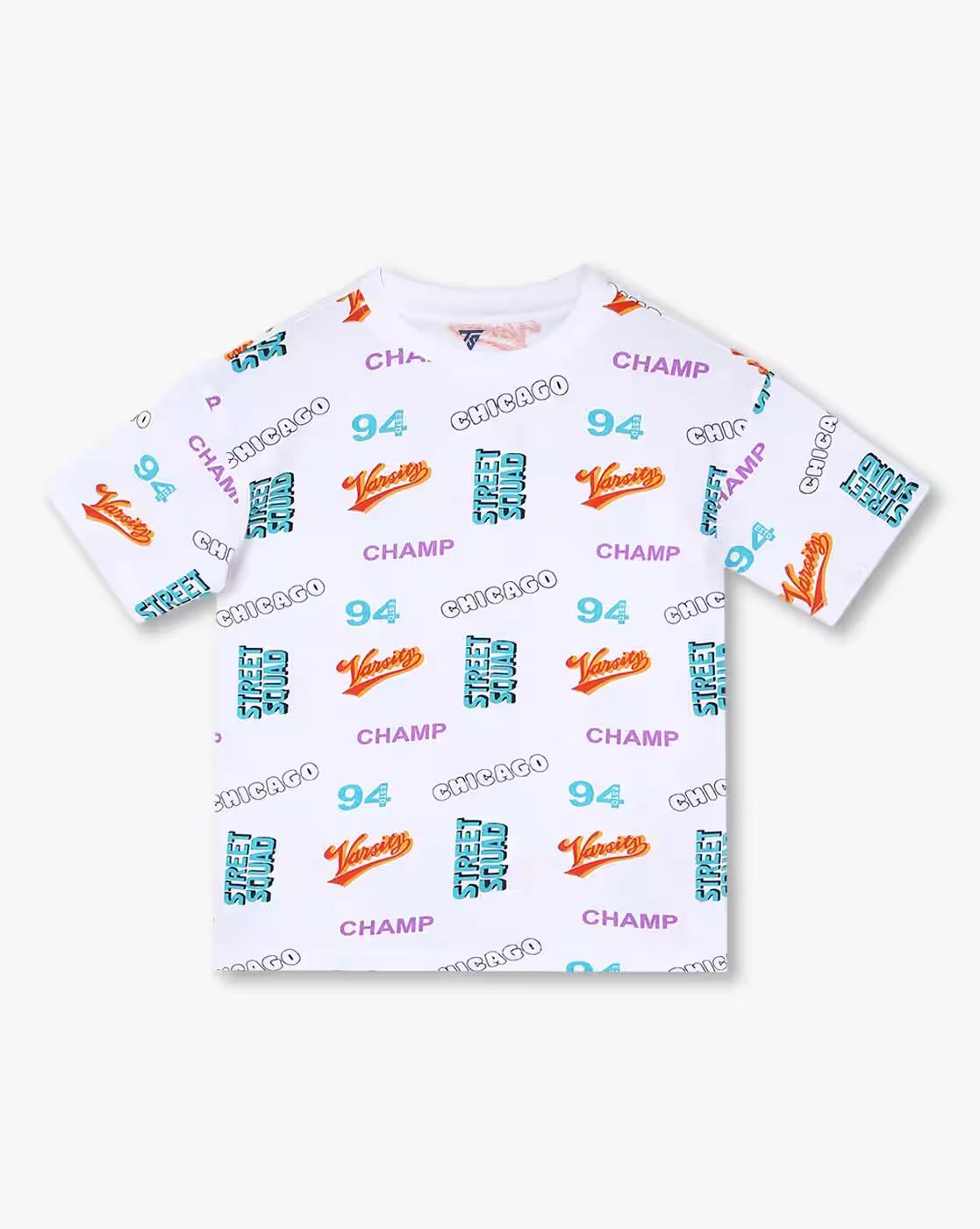 Boys Graphic Print Crew-Neck T-Shirt