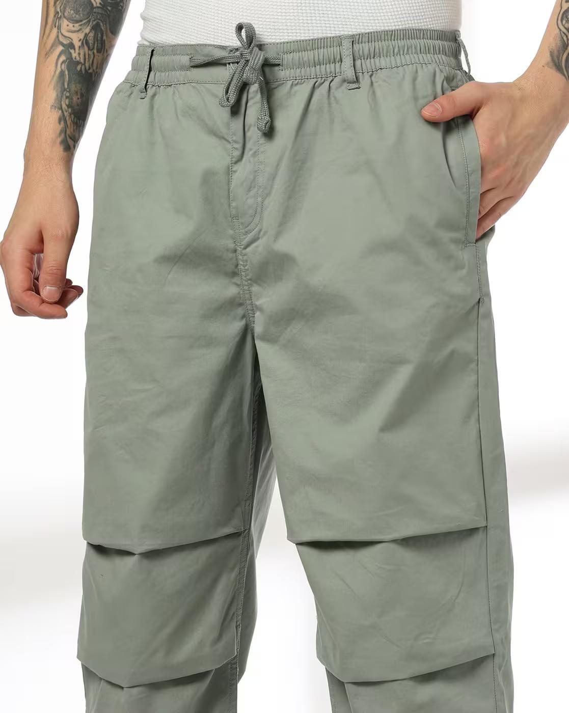 Men Regular Fit Flat-Front Chinos